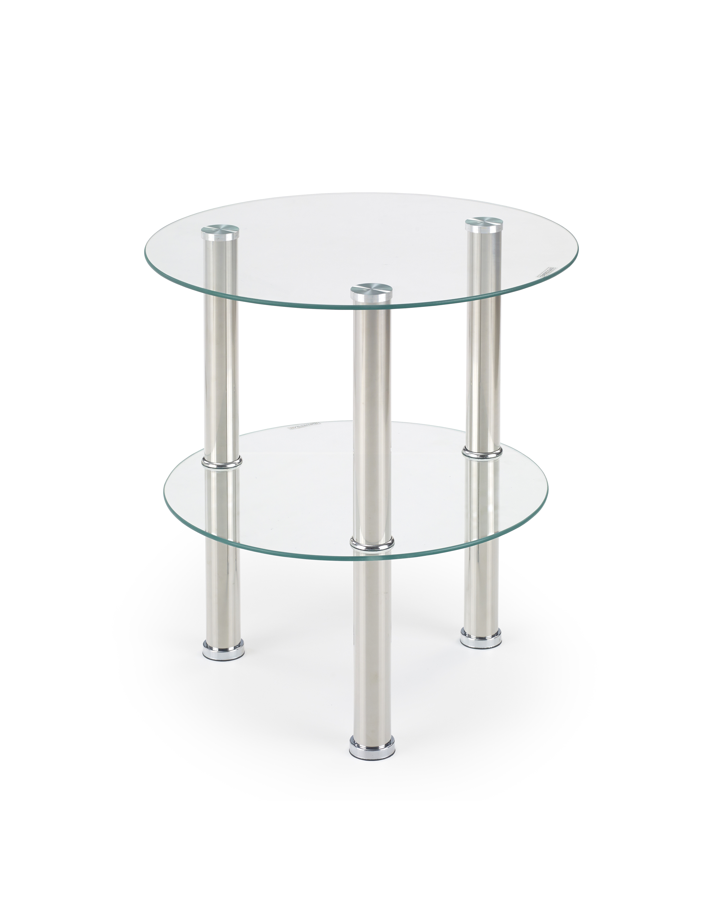 Konferenčný stolík Sardinia 45 cm - priehľadné sklo / chrómová Konferenčný stolík sardinia - bezfarebný