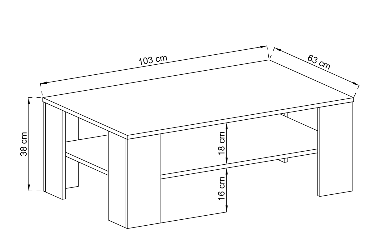 Konferenční stolek Favi - dub riviera Konferenční stolek SL103 Favi Dub Riviera