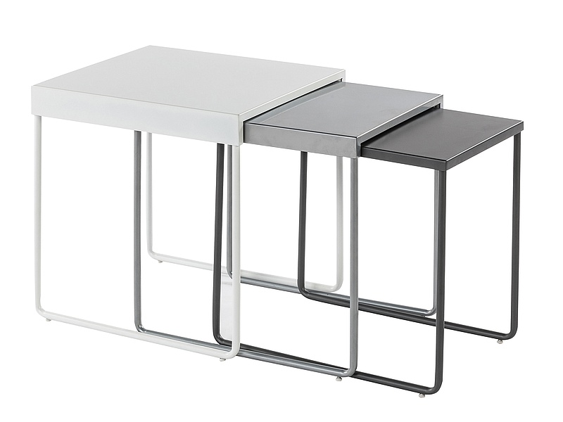 Konferenční stolek VICKY bílý/šedý (Komplet) Konferenční stolek vicky biaLy/šedý (Komplet)
