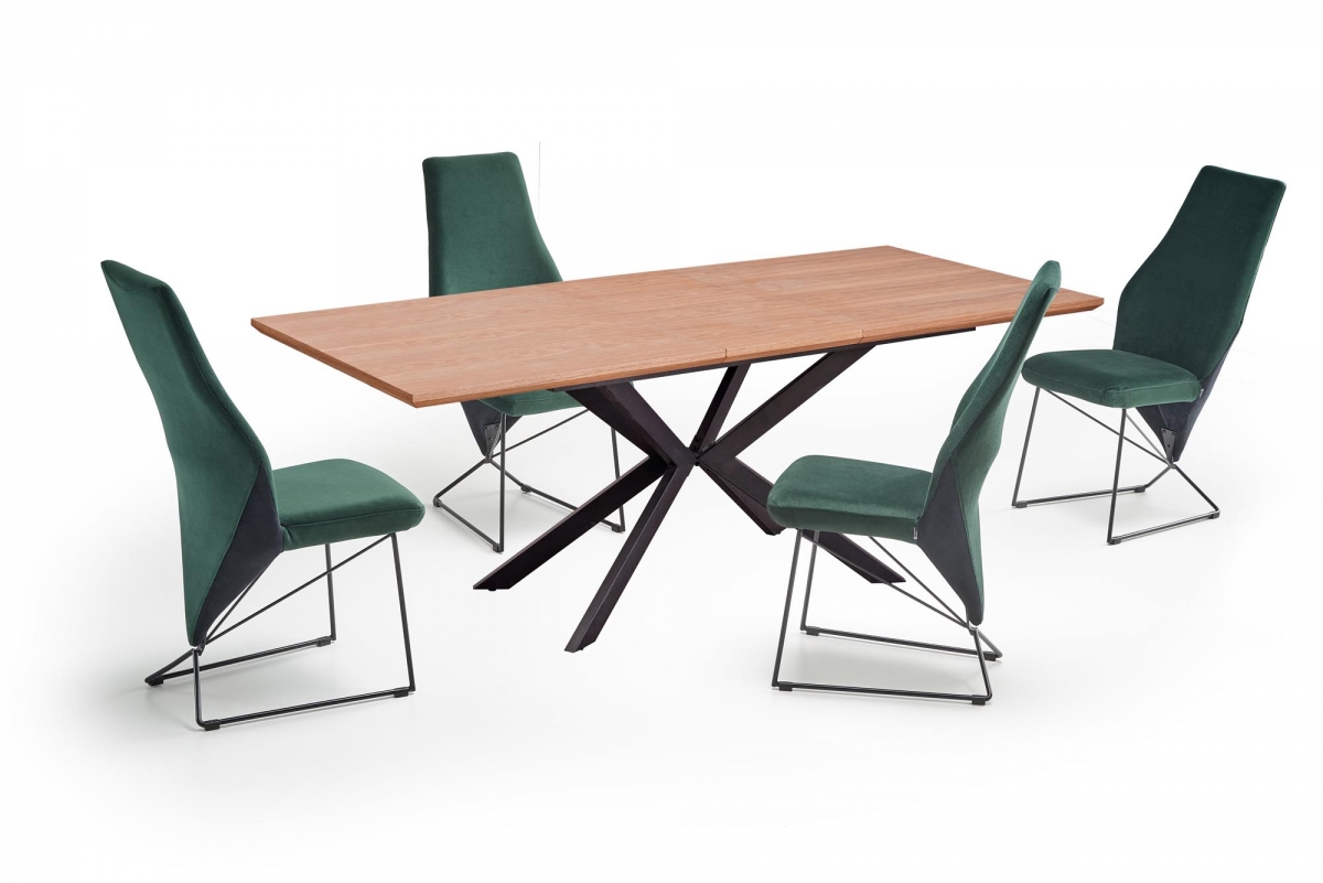 LEGARTO Rozkládací stôl Pracovná doska - Dub prírodné, noha - čierny LEGARTO Stôl rozkladany Pracovna doska - Dub prírodné, noha - Čierny