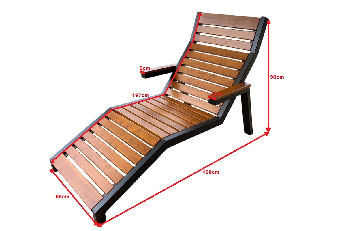 Zahradní lehátko Loft - ořech italský Lezak zahradní Loft - Ořech wloski