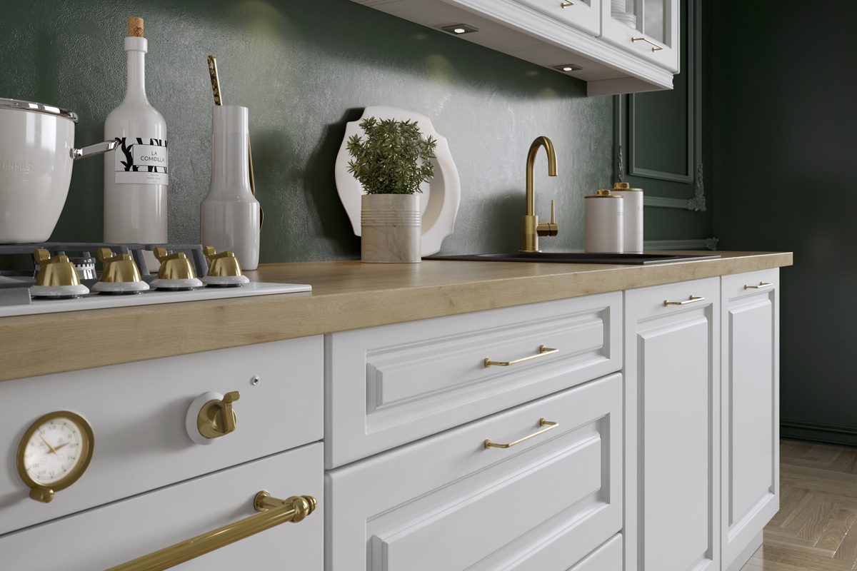 lišta wienczaca dolná RETRO - Premium Line Patyna - Biela - Koncovka Série Premium Line Patyna - Alina - vizualizácia 2