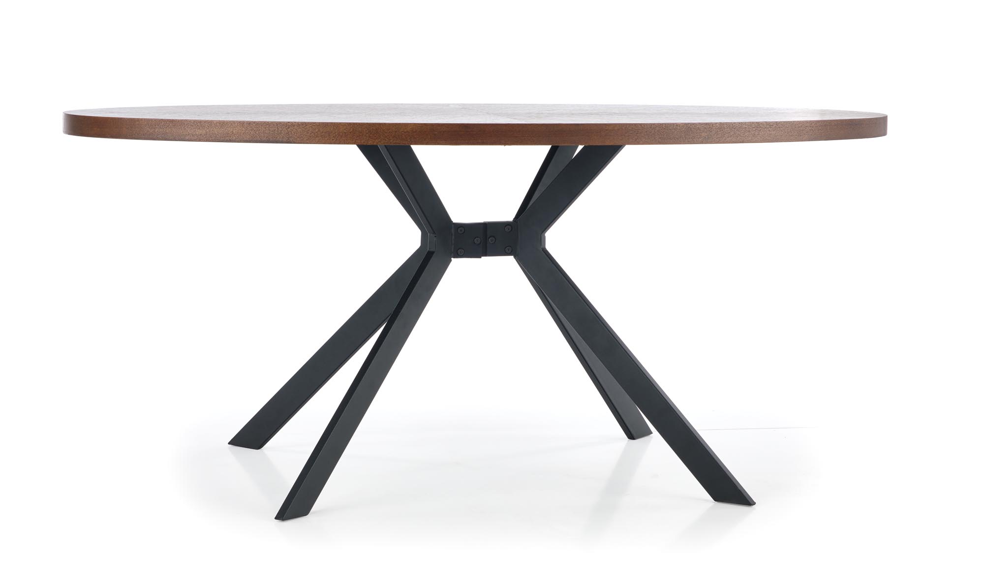 LOCARNO asztal, asztallap - diófa, láb - fekete  locarno stůl, Deska - ořechová, noha - Fekete