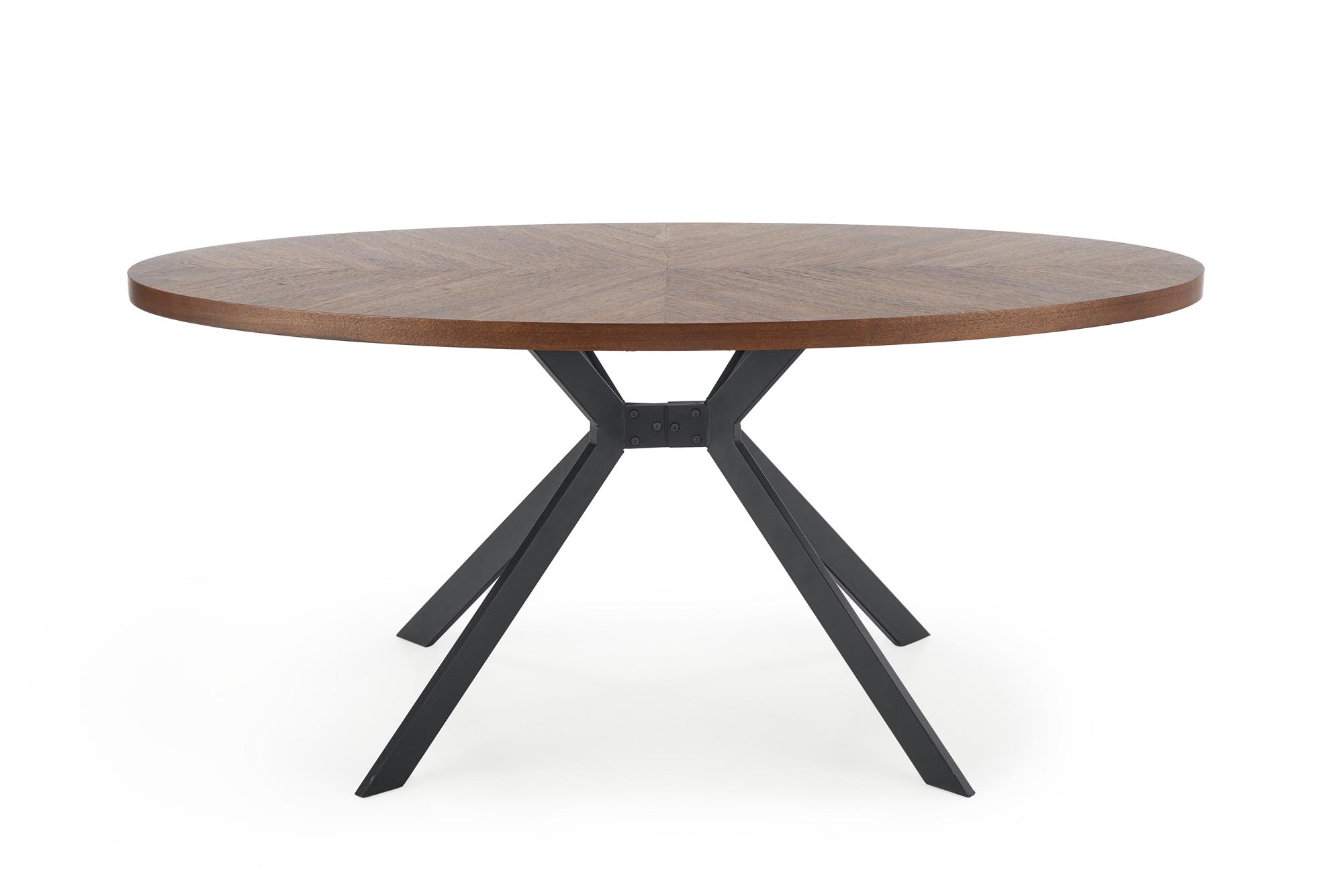 LOCARNO stůl, Deska - ořechová, noha - černý locarno stůl, Deska - ořechová, noha - černý