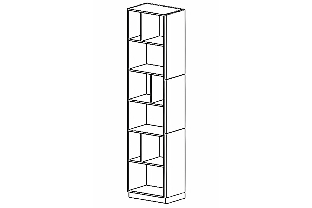 Dokončovací regál Lora SKS 30 s policemi Kuchyně Lora - kolekce elegantních kuchyňských skříněk v provensálském stylu