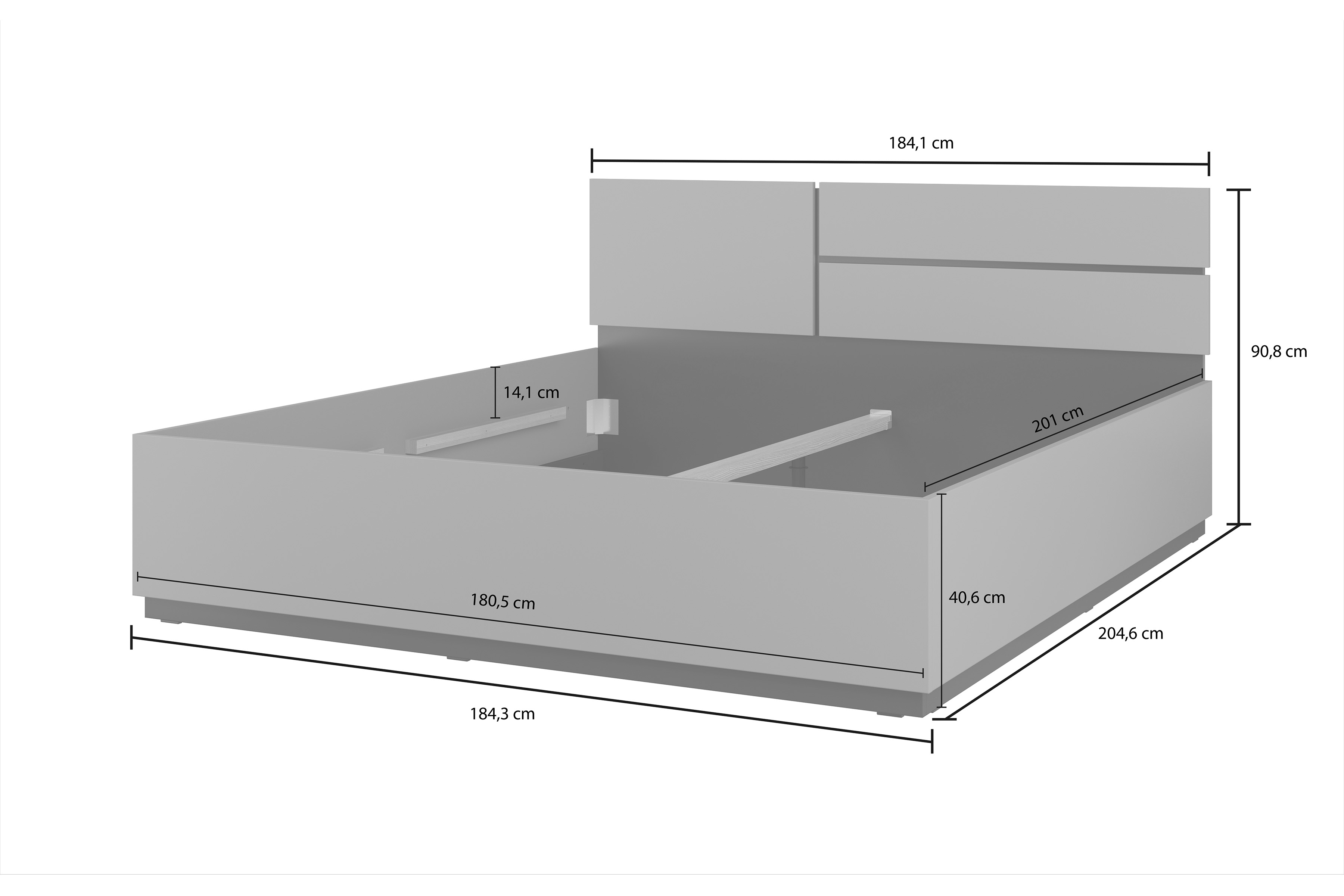 Postel Cross 180x200 cm – tlumená zelená / černá Postel Cross 180x200 - zgaszona zelená / zgaszona zelená - černá