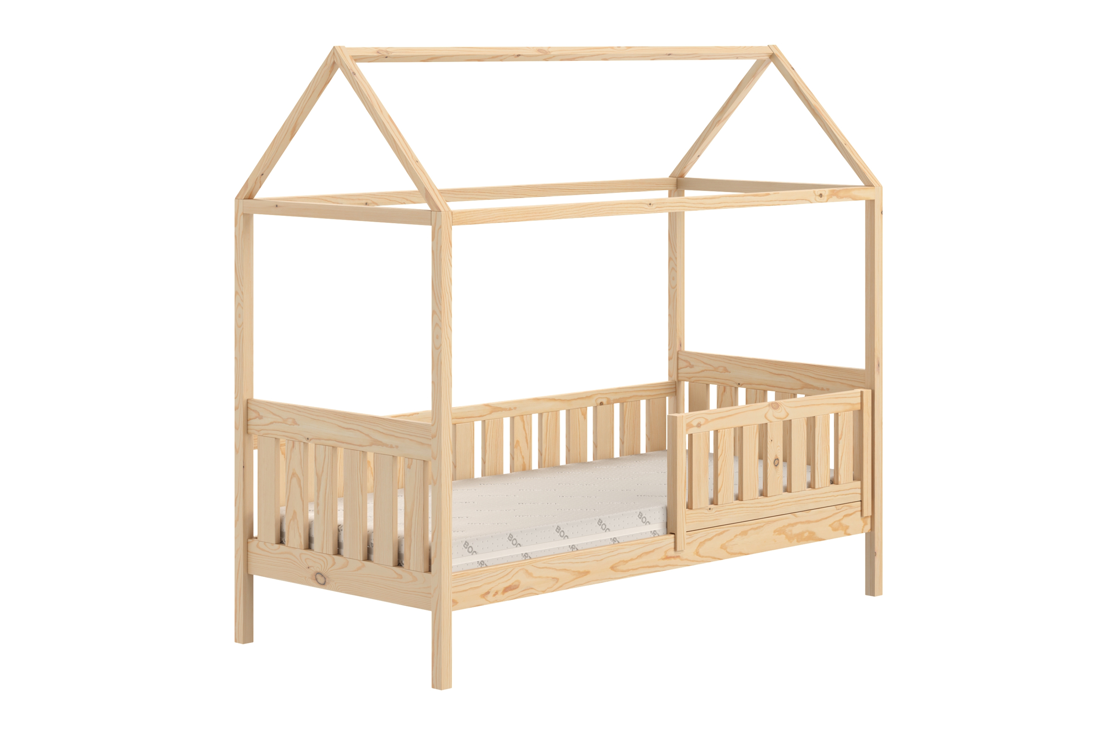 Dětská postel domeček Nemos 70x140 cm - borovice Postel domeček Nemos 70x140 přízemní - borovice
