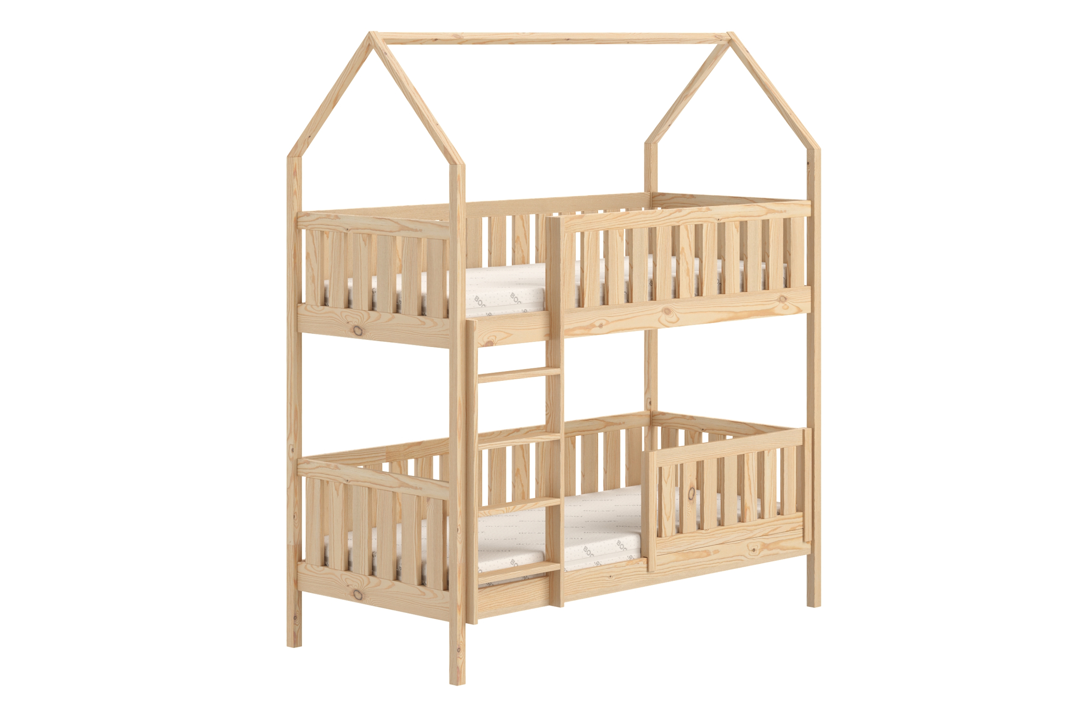 Domčeková posteľ poschodová Nemos - borovica, 70x140 Posteľ domek Nemos 70x140 poschodová - Borovica