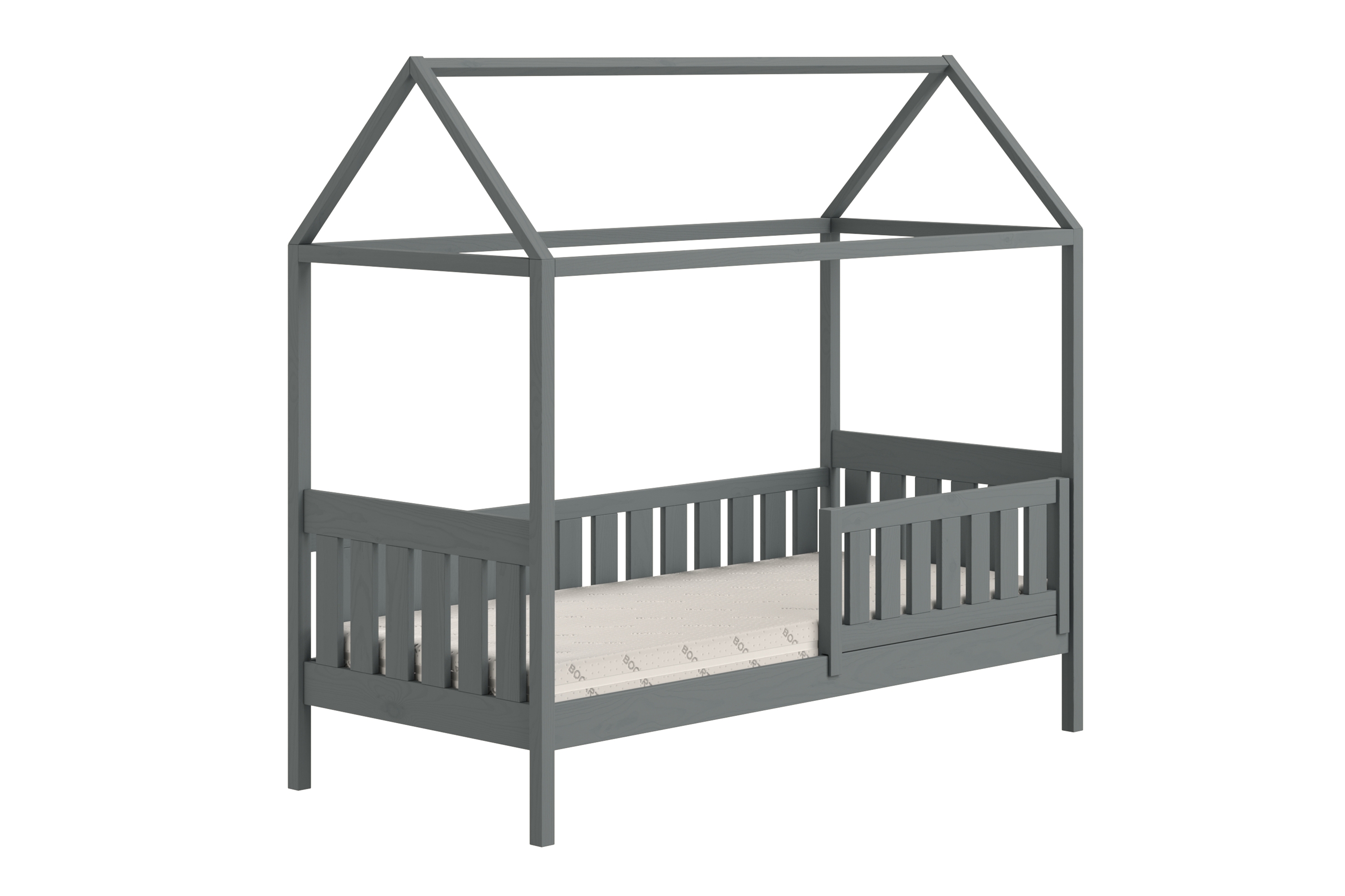 Domčeková posteľ Nemos - 80x160 cm - grafitová Posteľ domek Nemos 80x160 prízemná - grafit