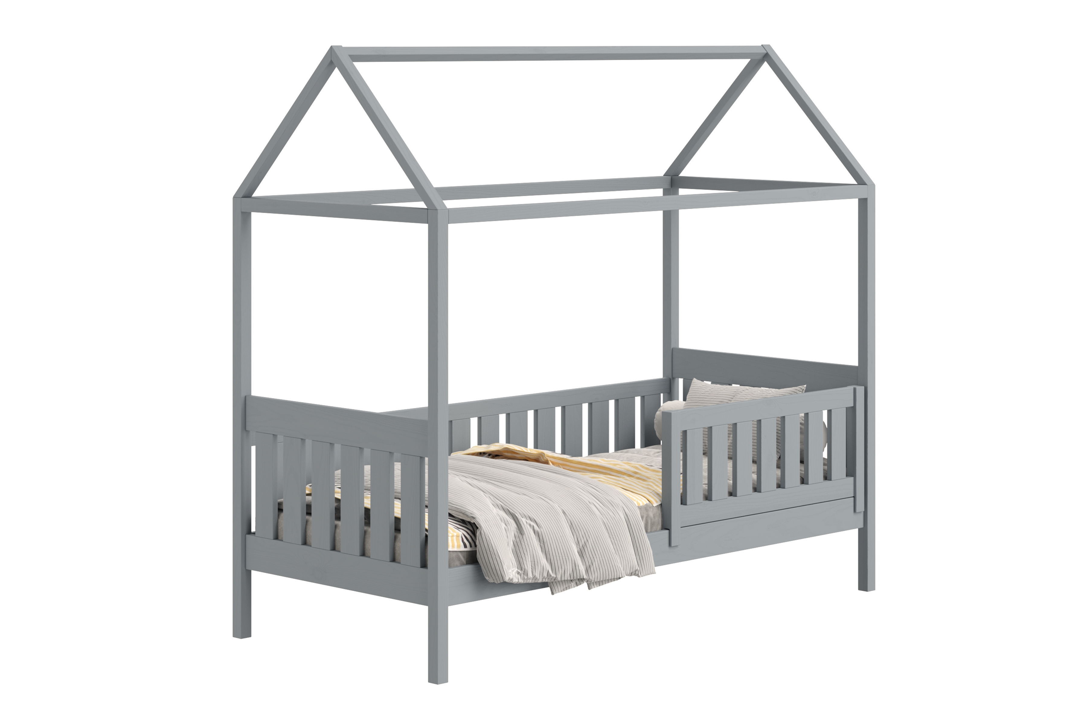 Domčeková posteľ Nemos - 80x180 cm - šedá Posteľ domek Nemos 80x180 prízemná - šedý