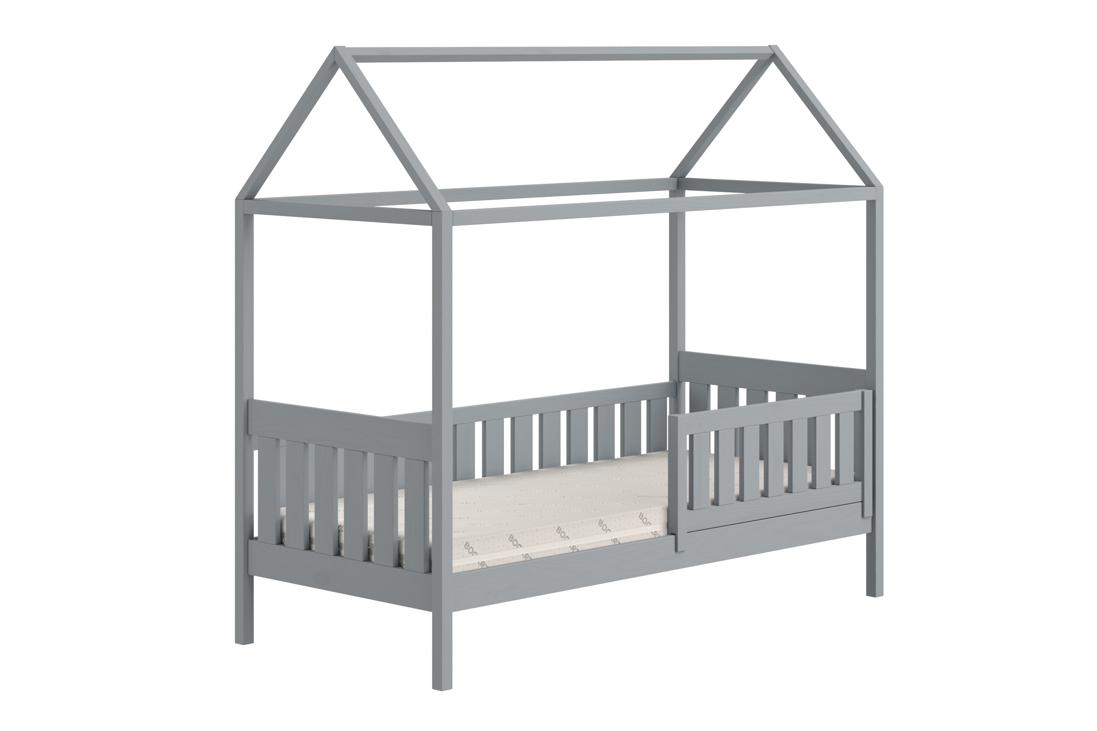 Domčeková posteľ Nemos - 80x190 cm - šedá Posteľ domek Nemos 80x190 prízemná - šedý
