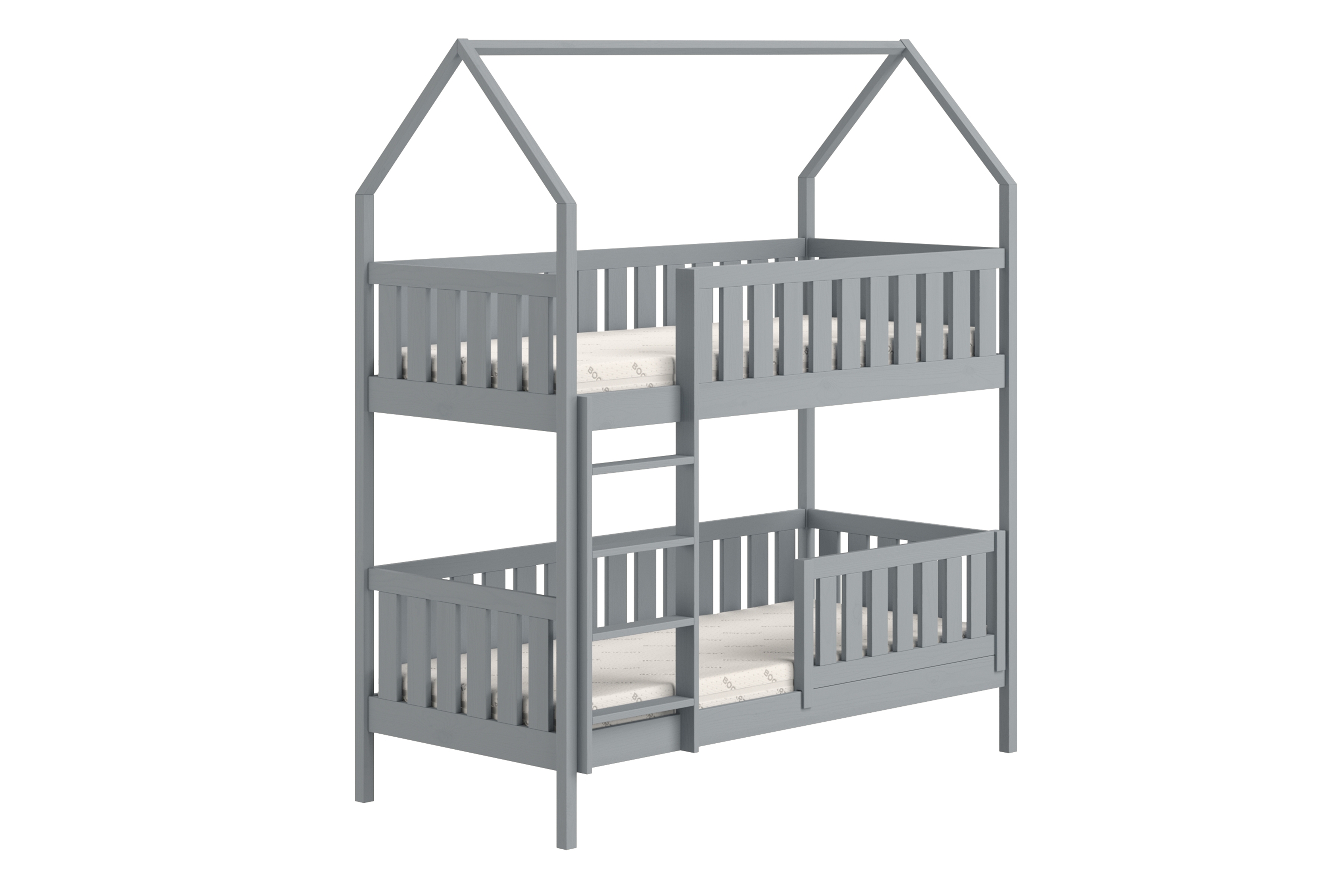 Patrová postel domeček Nemos 80x200 cm - šedá Postel domeček Nemos 80x200 patrová  - šedá
