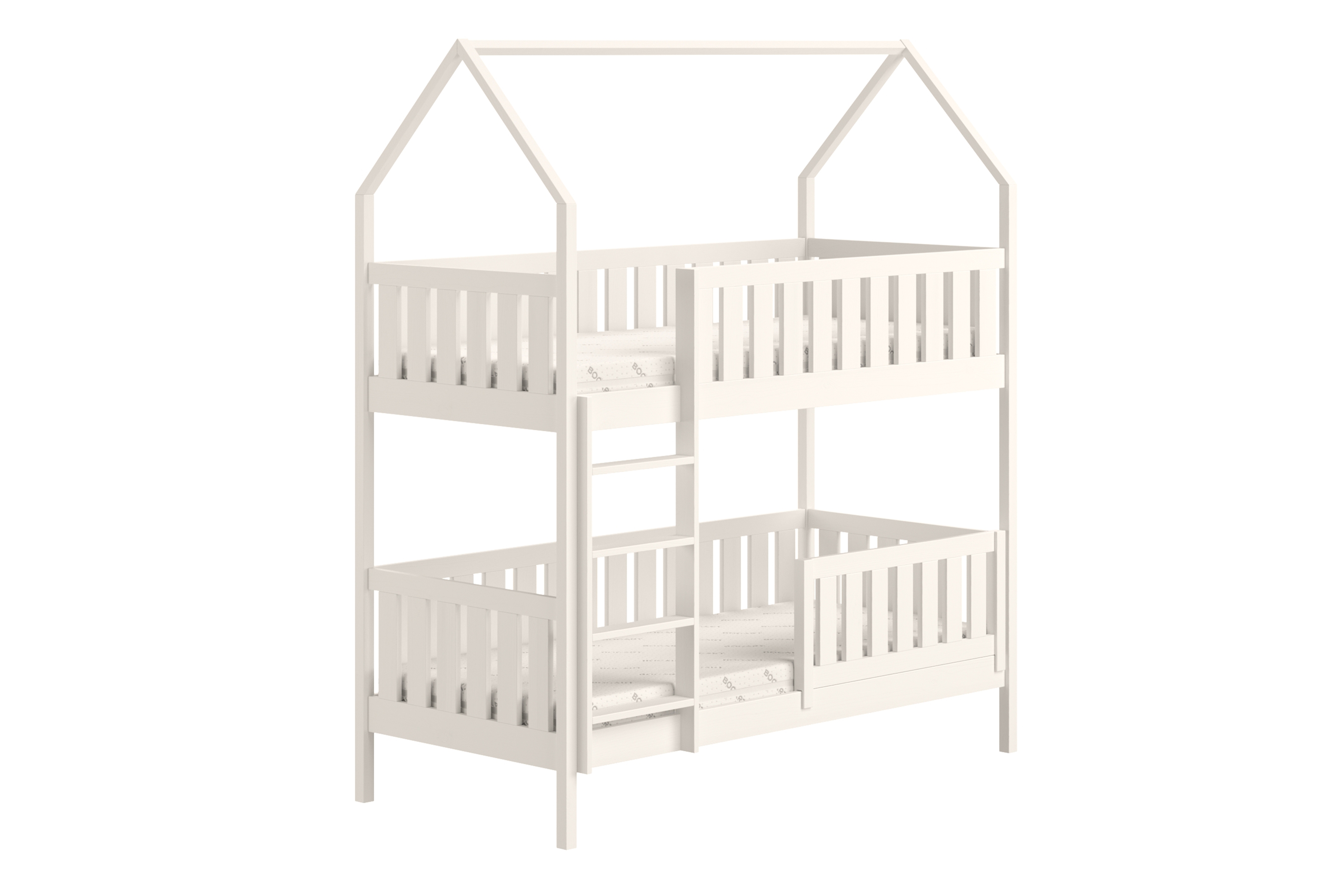 Patrová postel domeček Nemos 90x190 cm - bílá Postel domeček Nemos 90x190 patrová  - bílá
