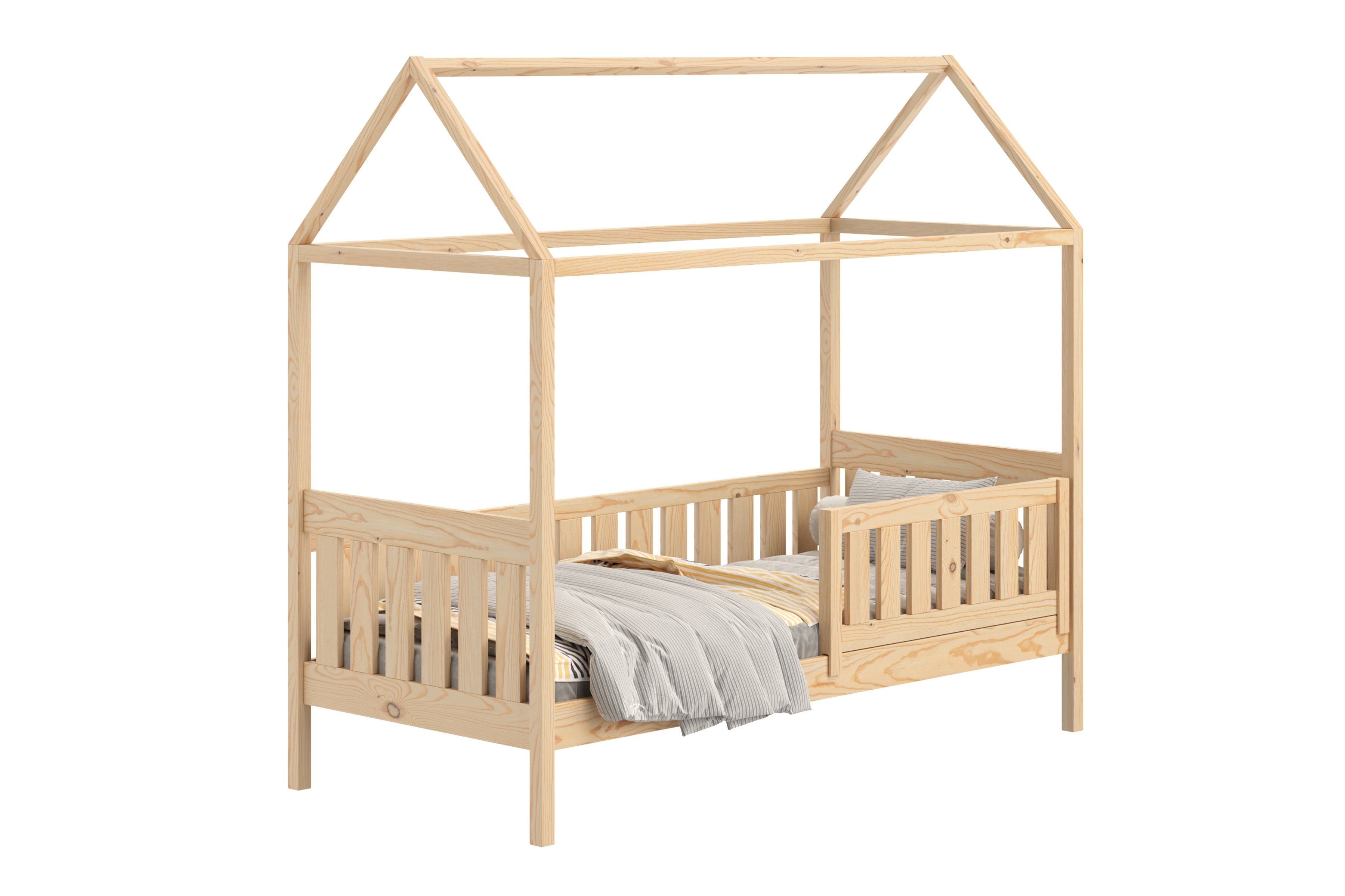 Domčeková posteľ Nemos - 90x200 cm - borovica Posteľ domek Nemos 90x200 prízemná - Borovica
