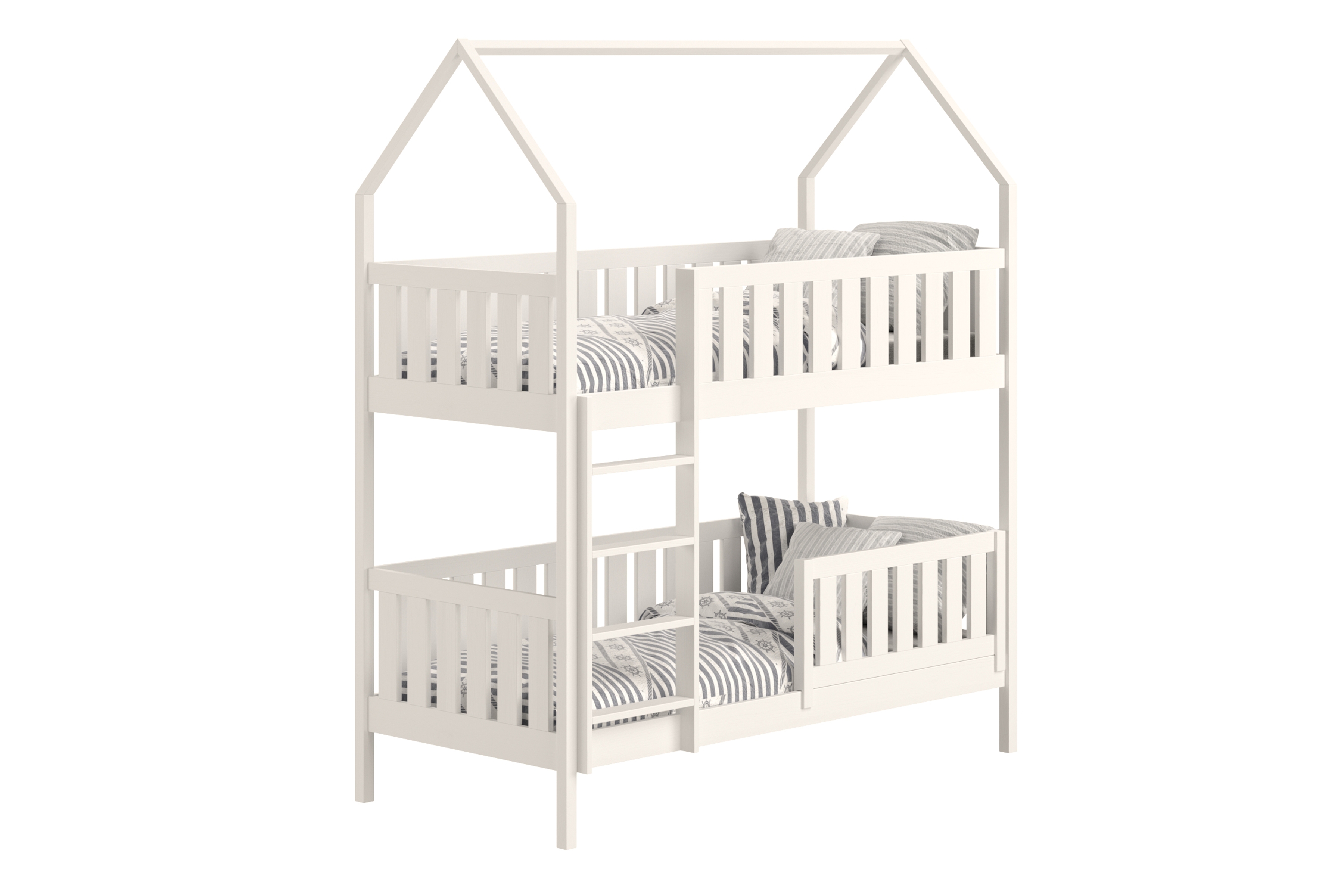 Patrová postel domeček Nemos 90x200 cm - bílá Postel domeček Nemos 90x200 patrová  - bílá