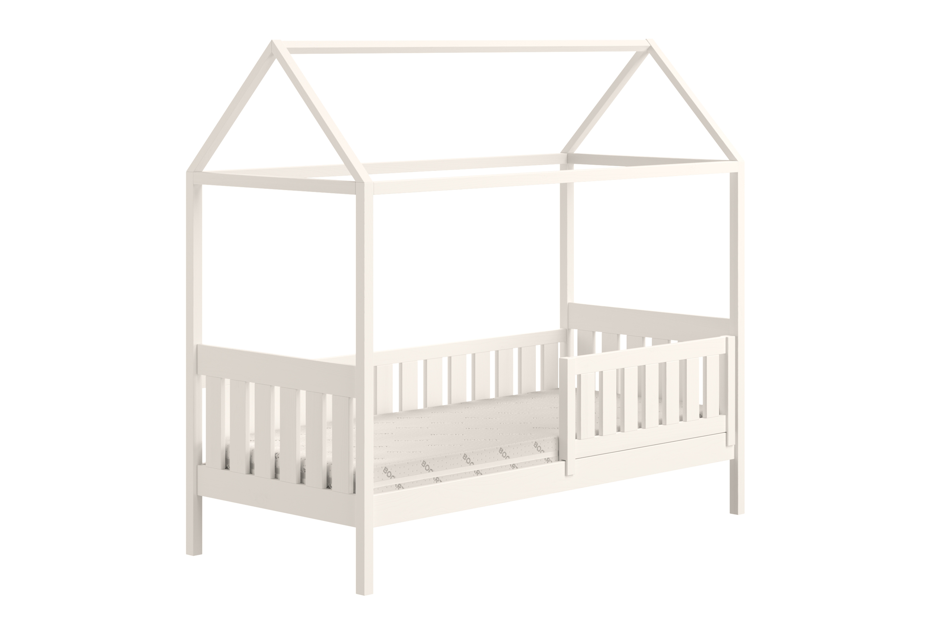 Detská domčeková posteľ Nemos II 80x160 so zásuvkami - biela Posteľ domek Nemos II 80x160 prízemná so zásuvkami - Biely 