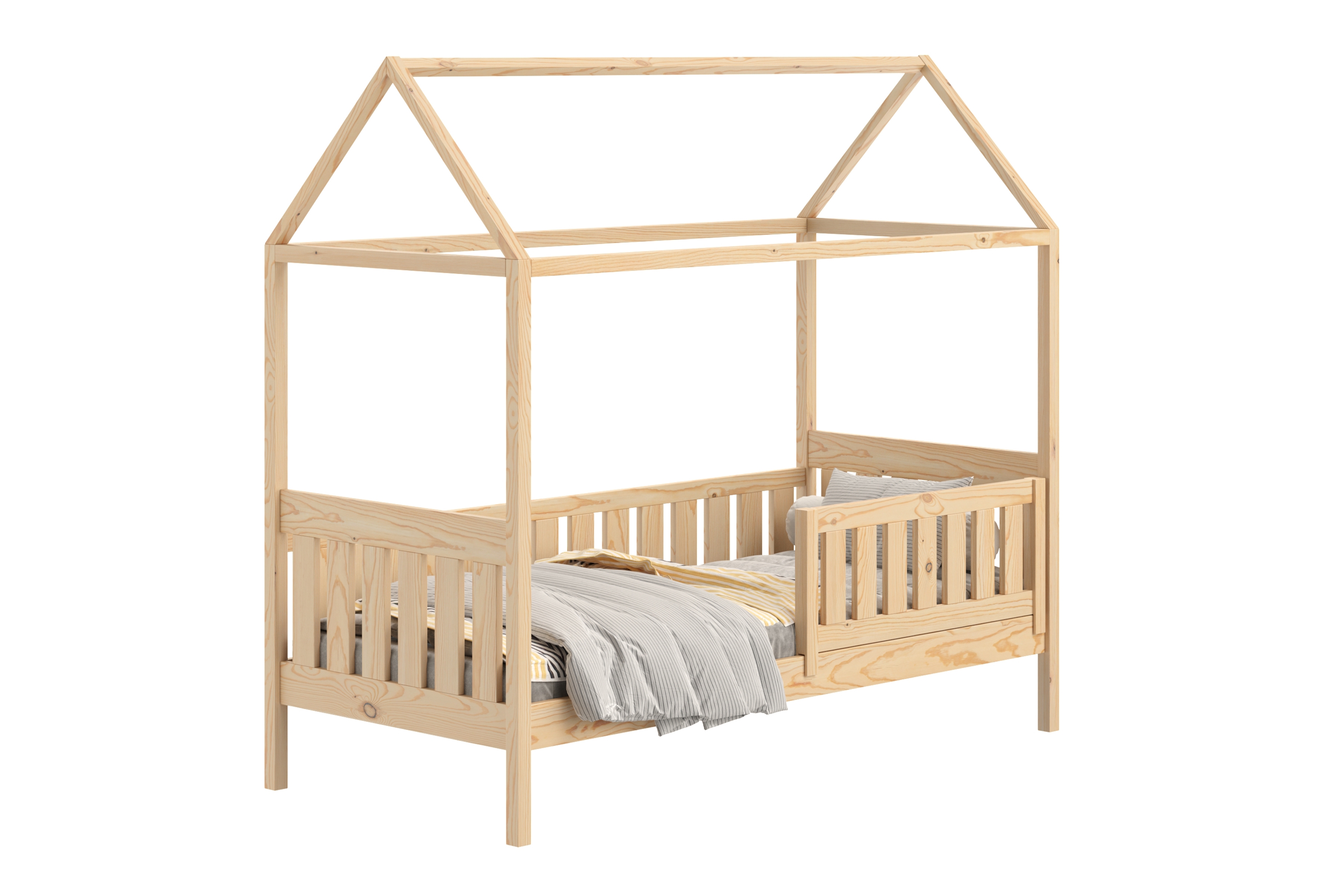 Detská domčeková posteľ Nemos II 80x190 so zásuvkami - borovica Posteľ domek Nemos II 80x190 prízemná so zásuvkami - Borovica 