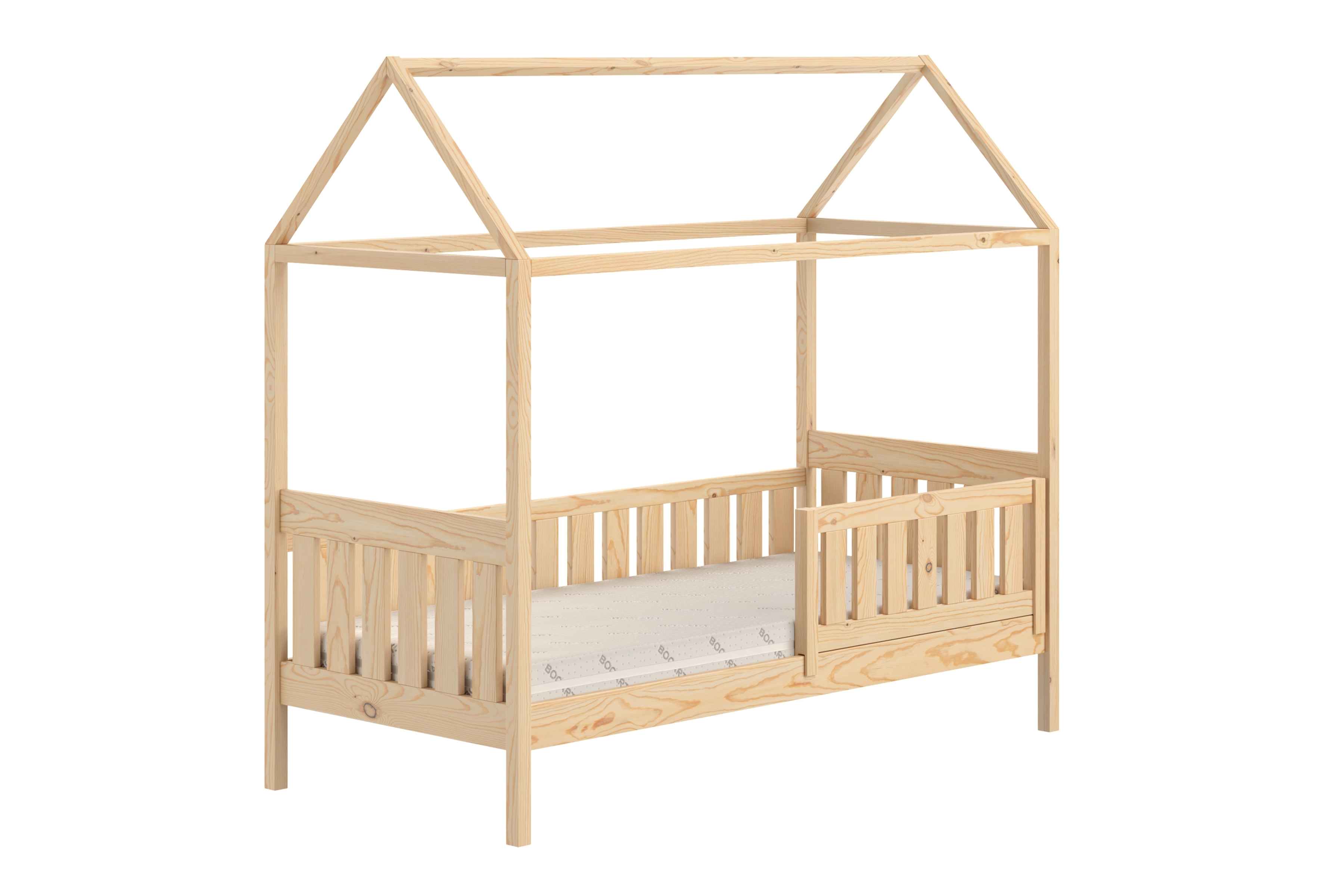 Detská domčeková posteľ Nemos II 80x200 so zásuvkami - borovica Posteľ domek Nemos II 80x200 prízemná so zásuvkami - Borovica