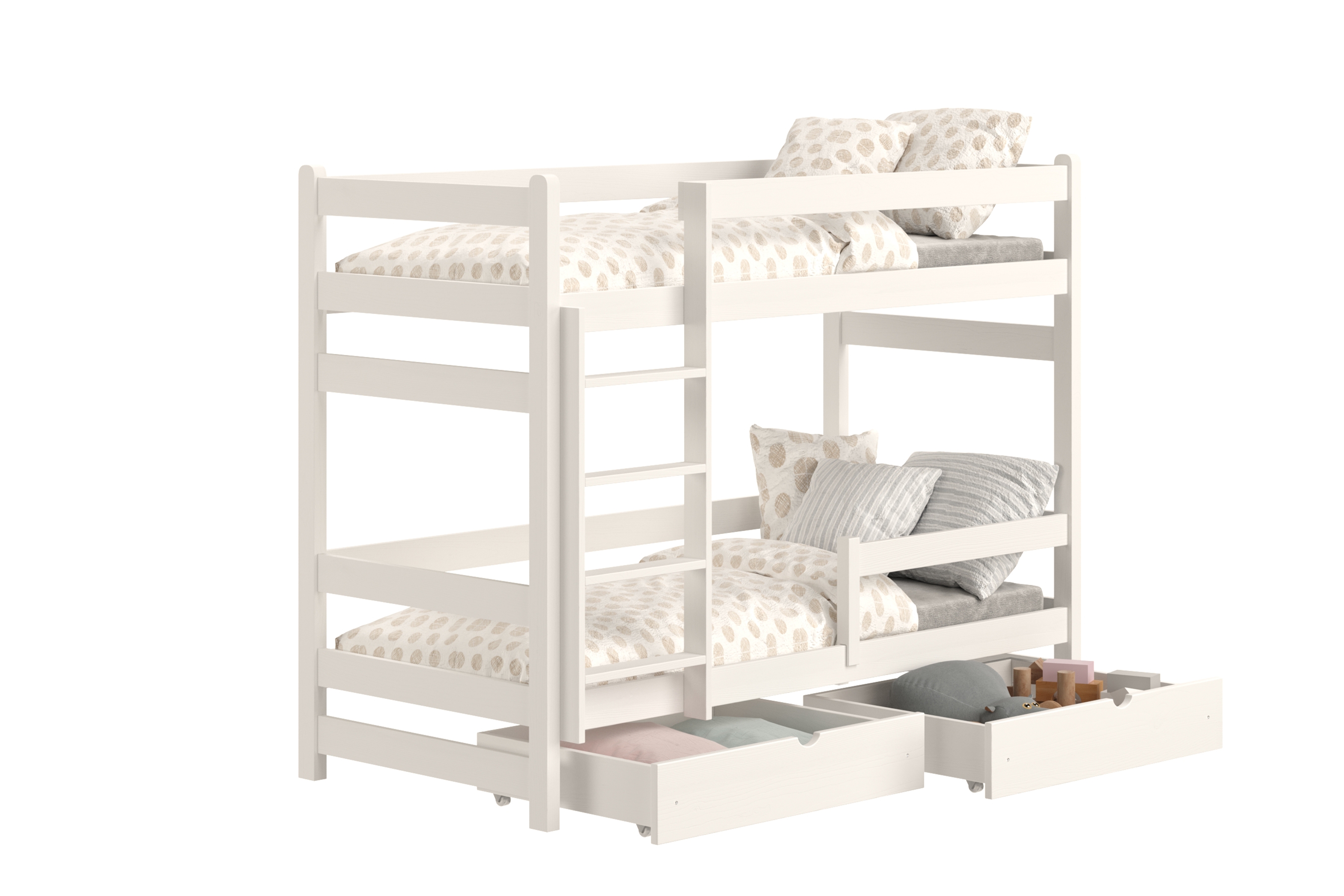 Dětská patrová postel Alis 70x140 cm - bílá Postel dzieciece Alis 70x140 patrová  - bílá