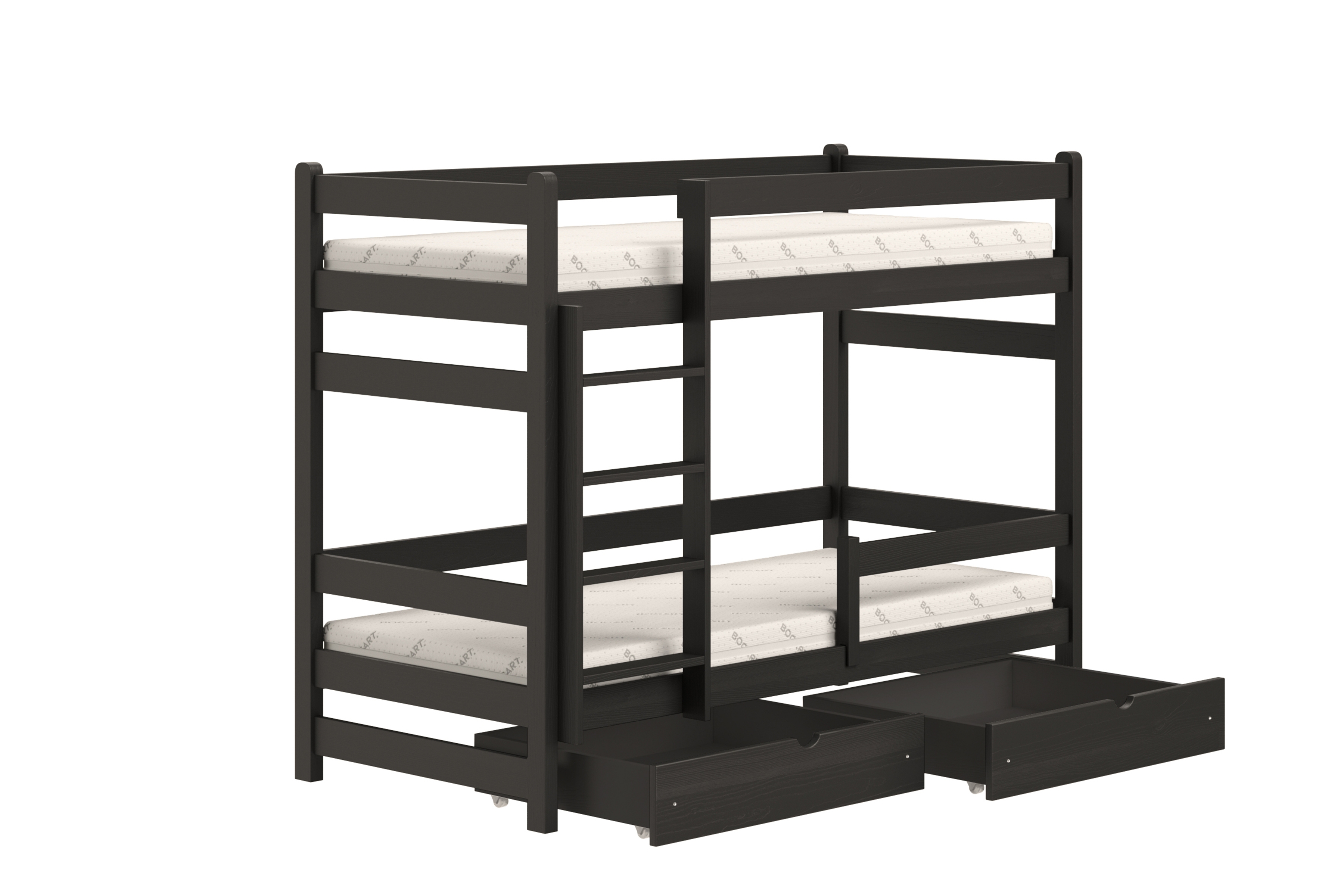 Dětská patrová výsuvná postel Alis 80x190 cm - černá Postel dzieciece Alis 80x190 patrová  - černá