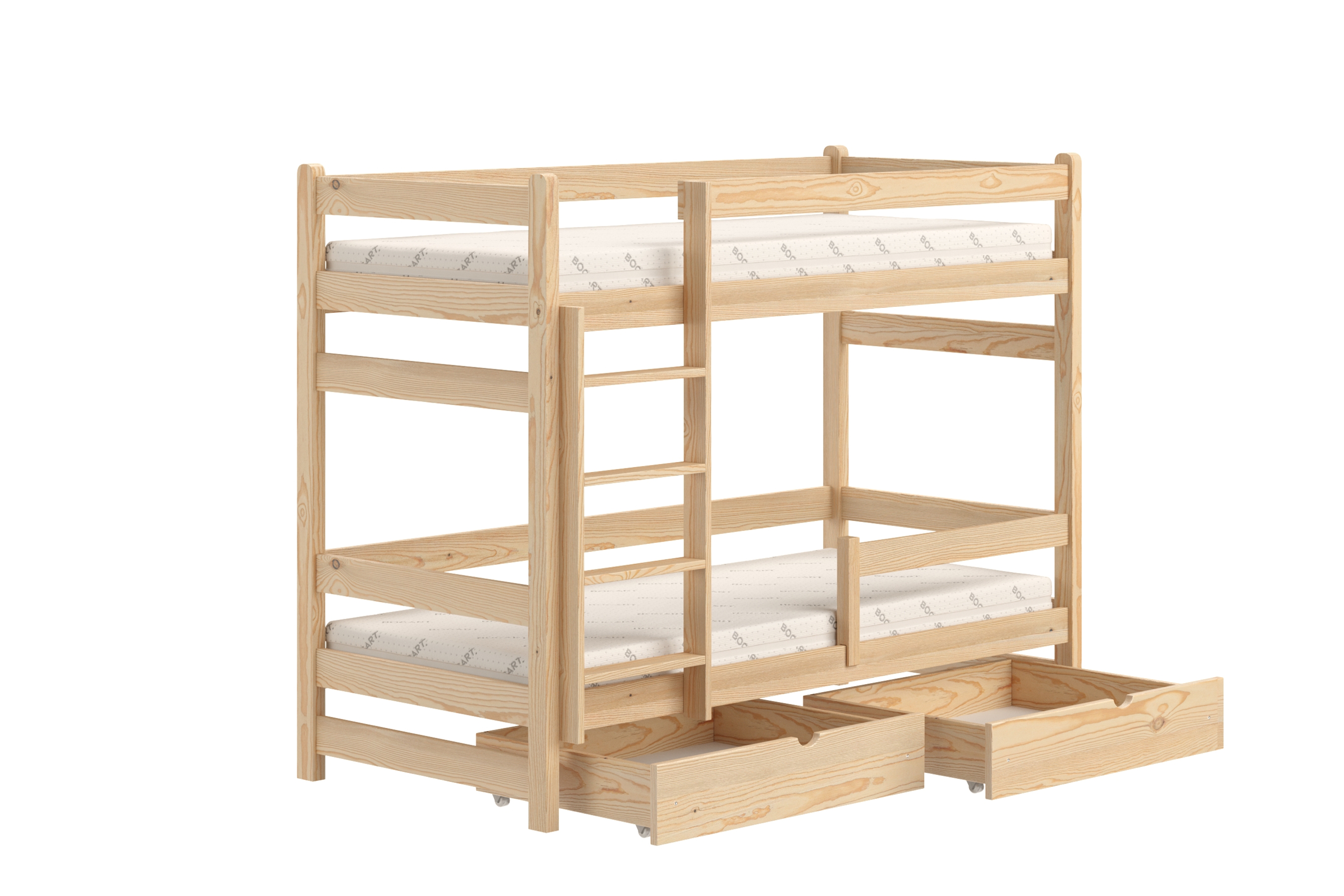 Dětská patrová výsuvná postel Alis 80x190 cm - borovice Postel dzieciece Alis 80x190 patrová  - borovice