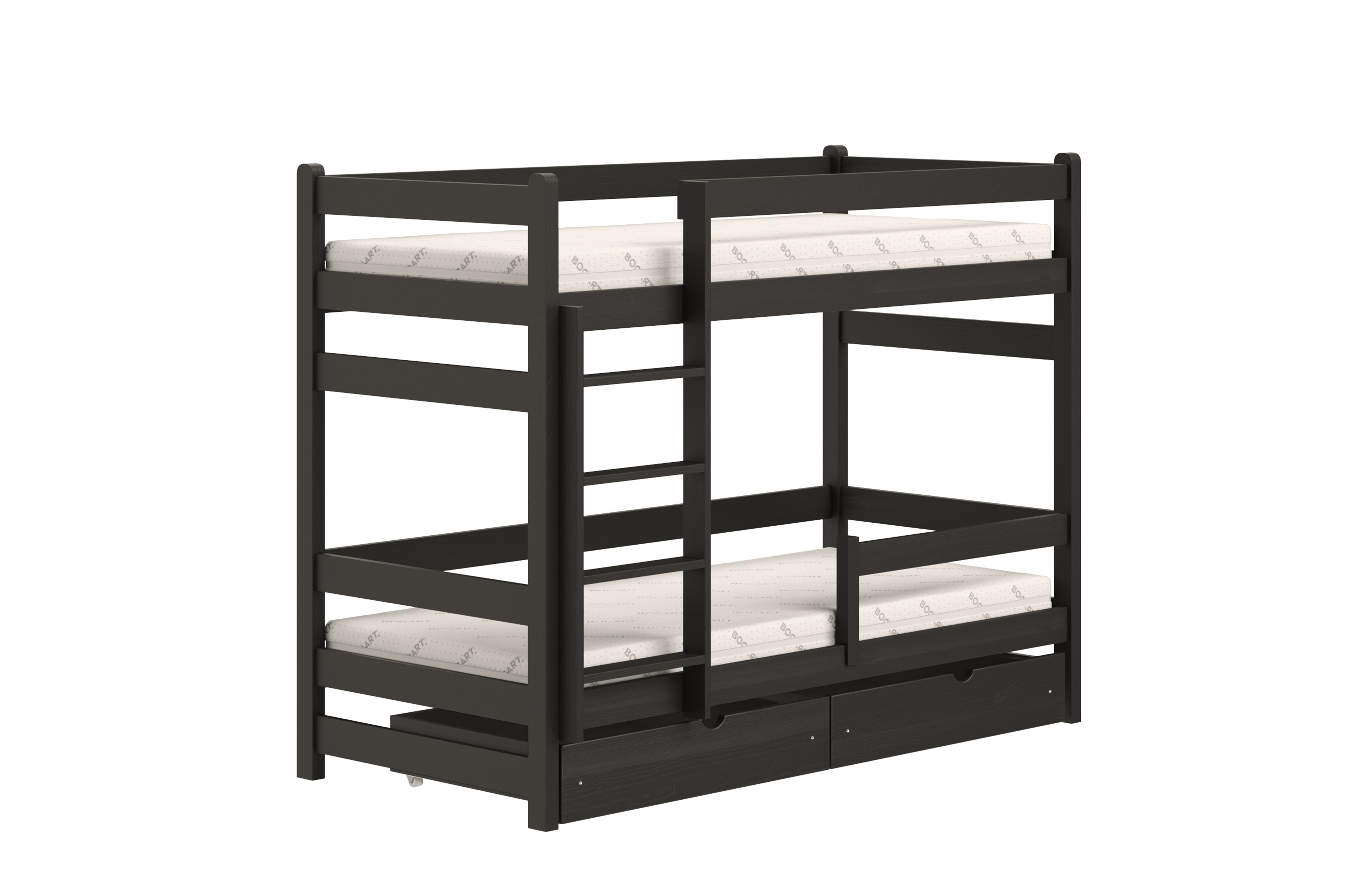 Dětská patrová výsuvná postel Alis 90x180 cm - černá Postel dzieciece Alis 90x180 patrová  - černá