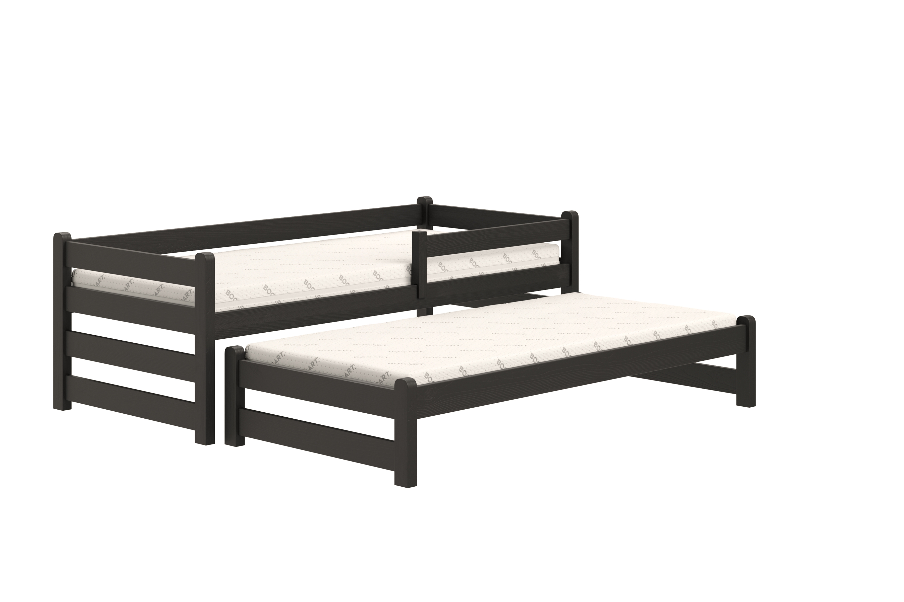 Dětská výsuvná postel Alis 90x200 cm - černá Postel dzieciece Alis 90x200 přízemní výsuvná - černá