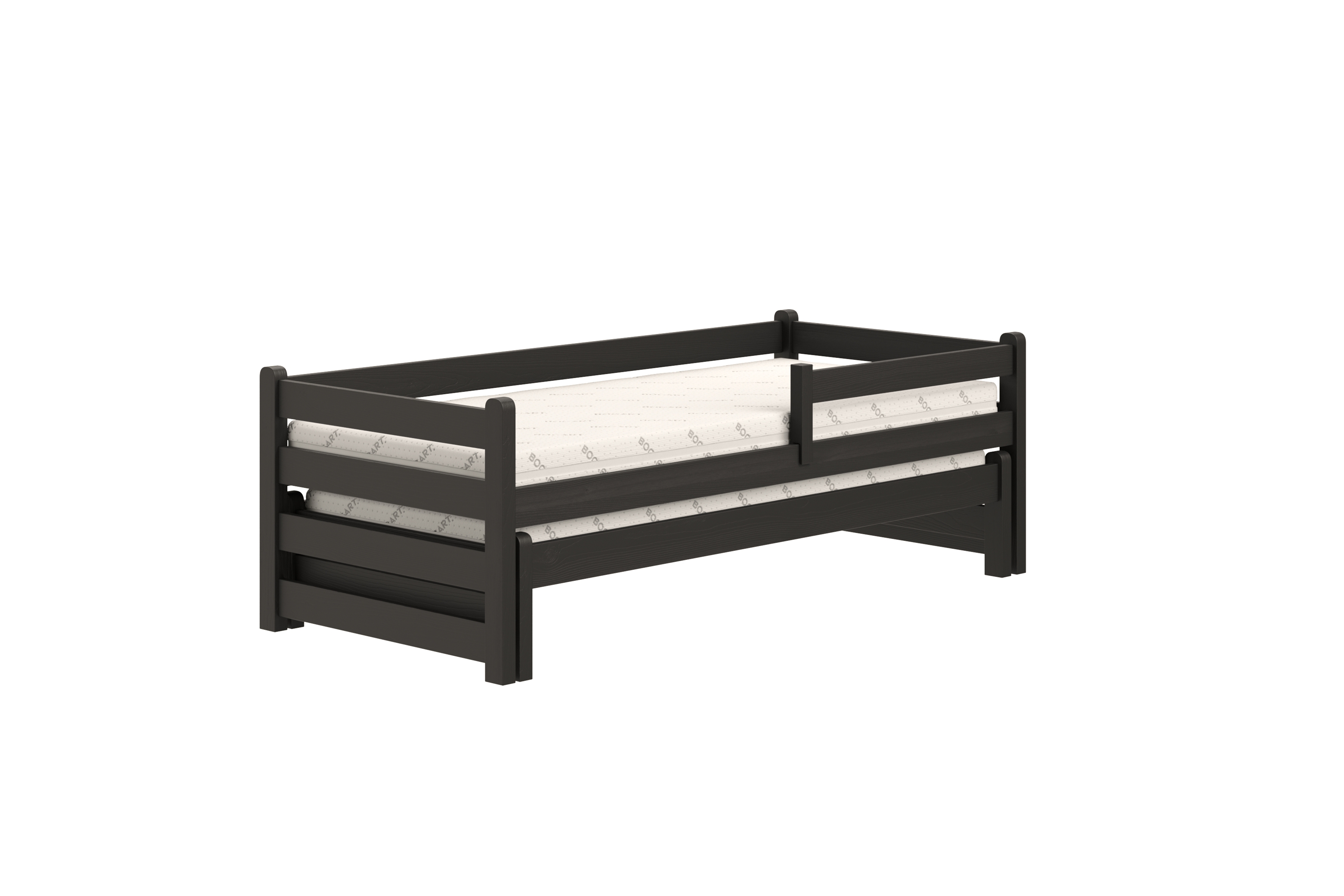 Dětská výsuvná postel Alis 90x200 cm - černá Postel dzieciece Alis 90x200 přízemní výsuvná - černá