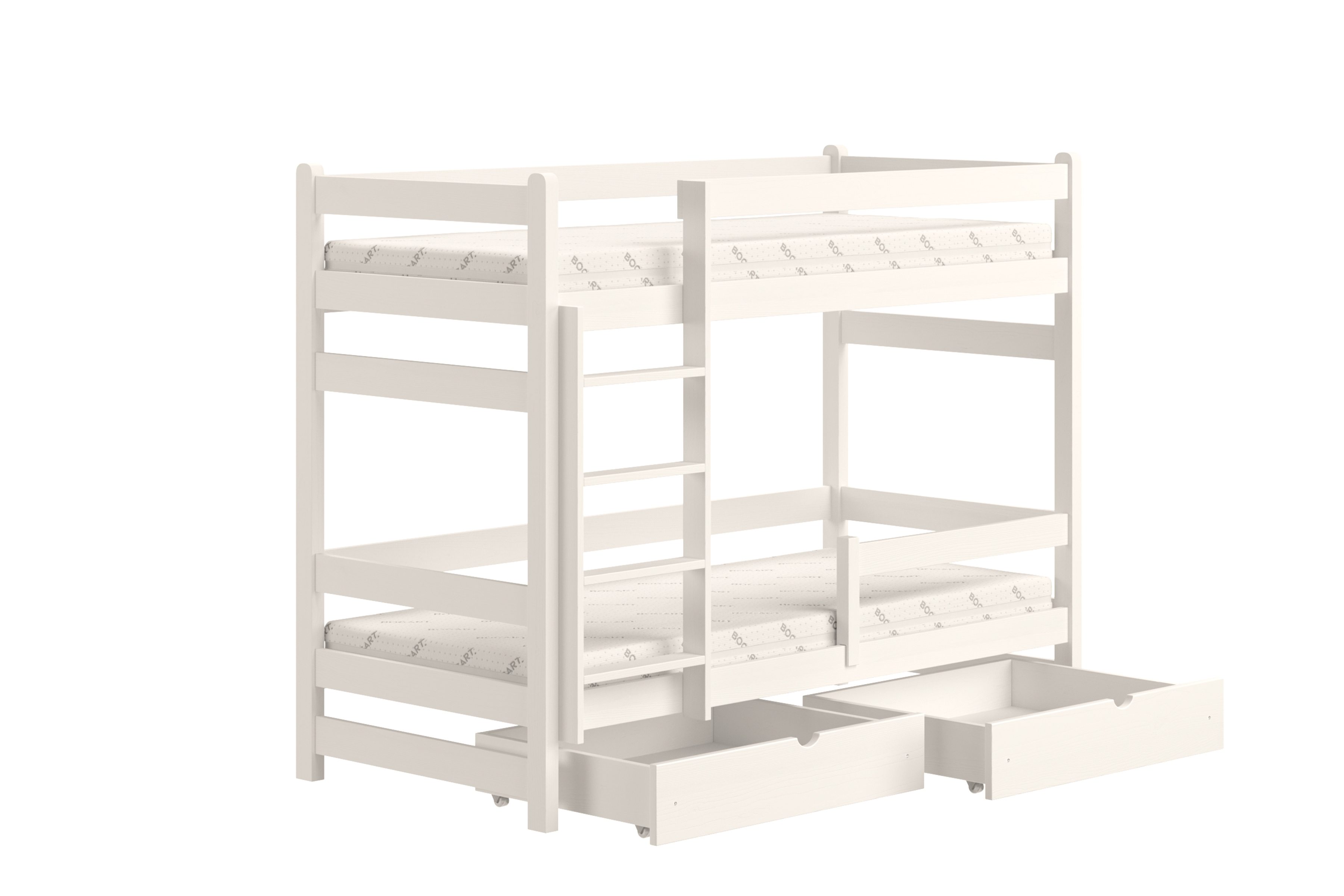 Poschodová posteľ Alis - biely, 90x200 Posteľ dzieciece Alis 90x200 poschodová - Biely