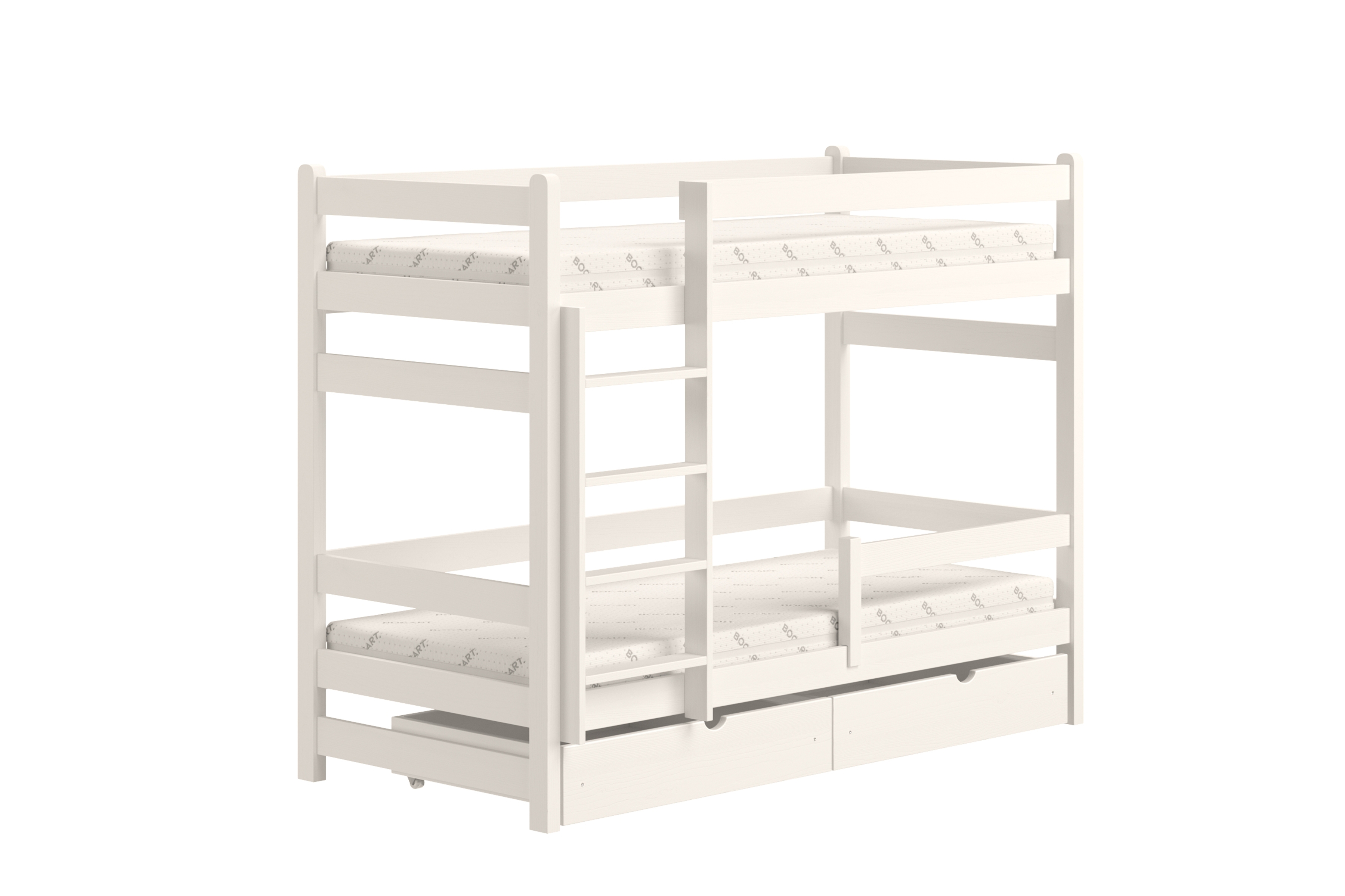 Poschodová posteľ Alis - biely, 90x200 Posteľ dzieciece Alis 90x200 poschodová - Biely