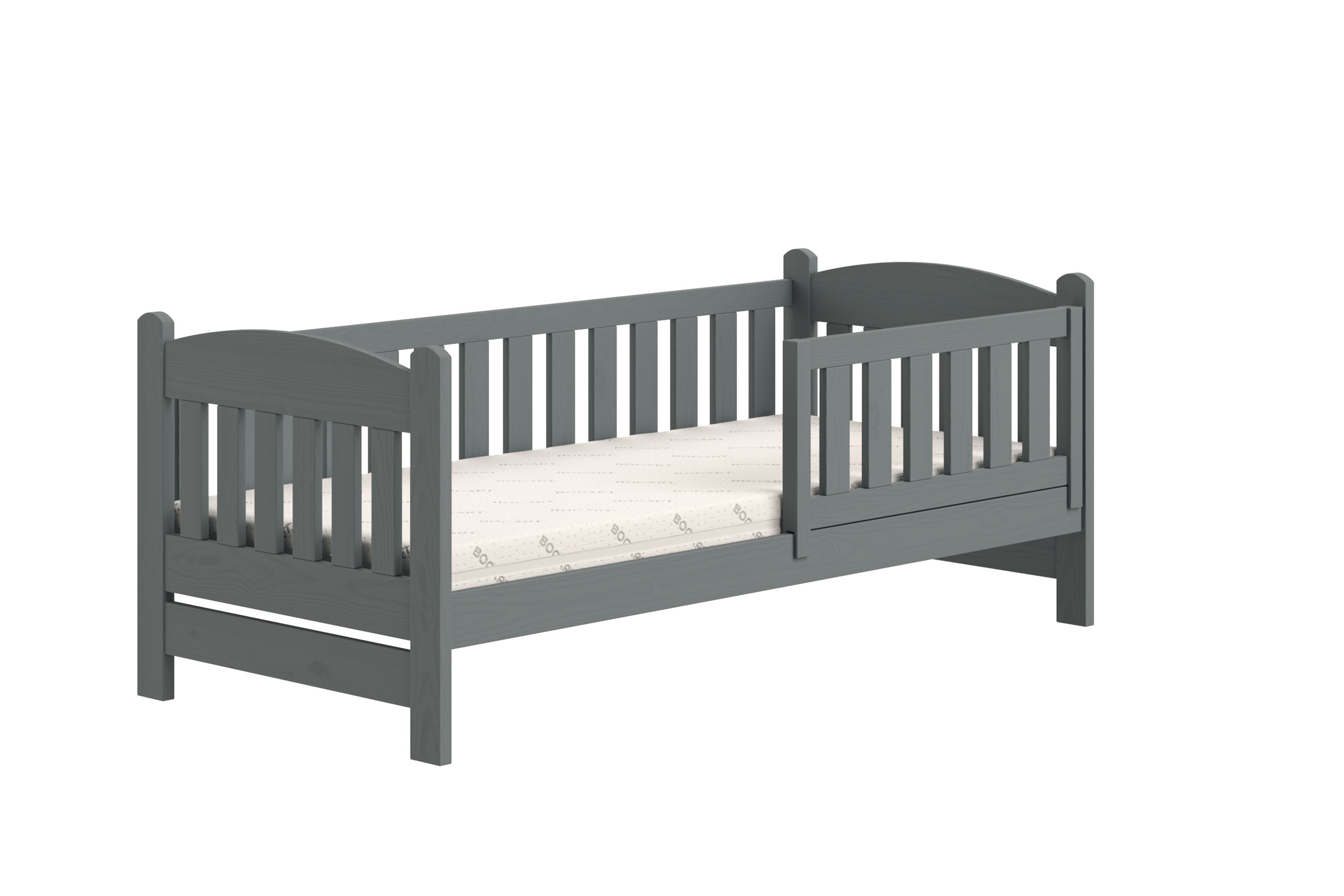 Detská posteľ Alvins so zásuvkami - grafit, 90x190 Posteľ dzieciece Alvins 90x190 drevená so zásuvkami - grafit