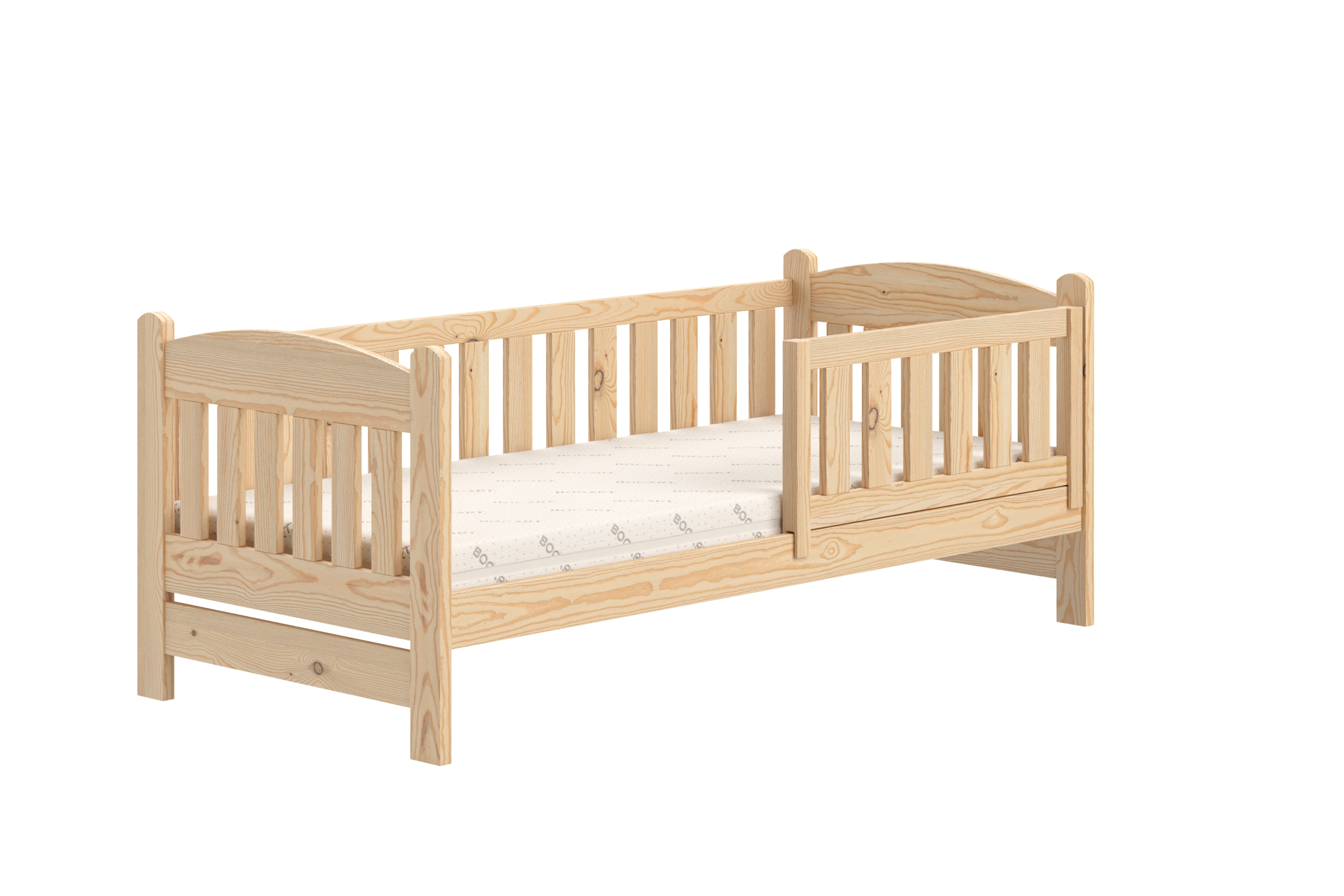 Detská posteľ Alvins so zásuvkami - borovica, 80x190 Posteľ dzieciece Alvins drevená so zásuvkami - 80x190 / Borovica