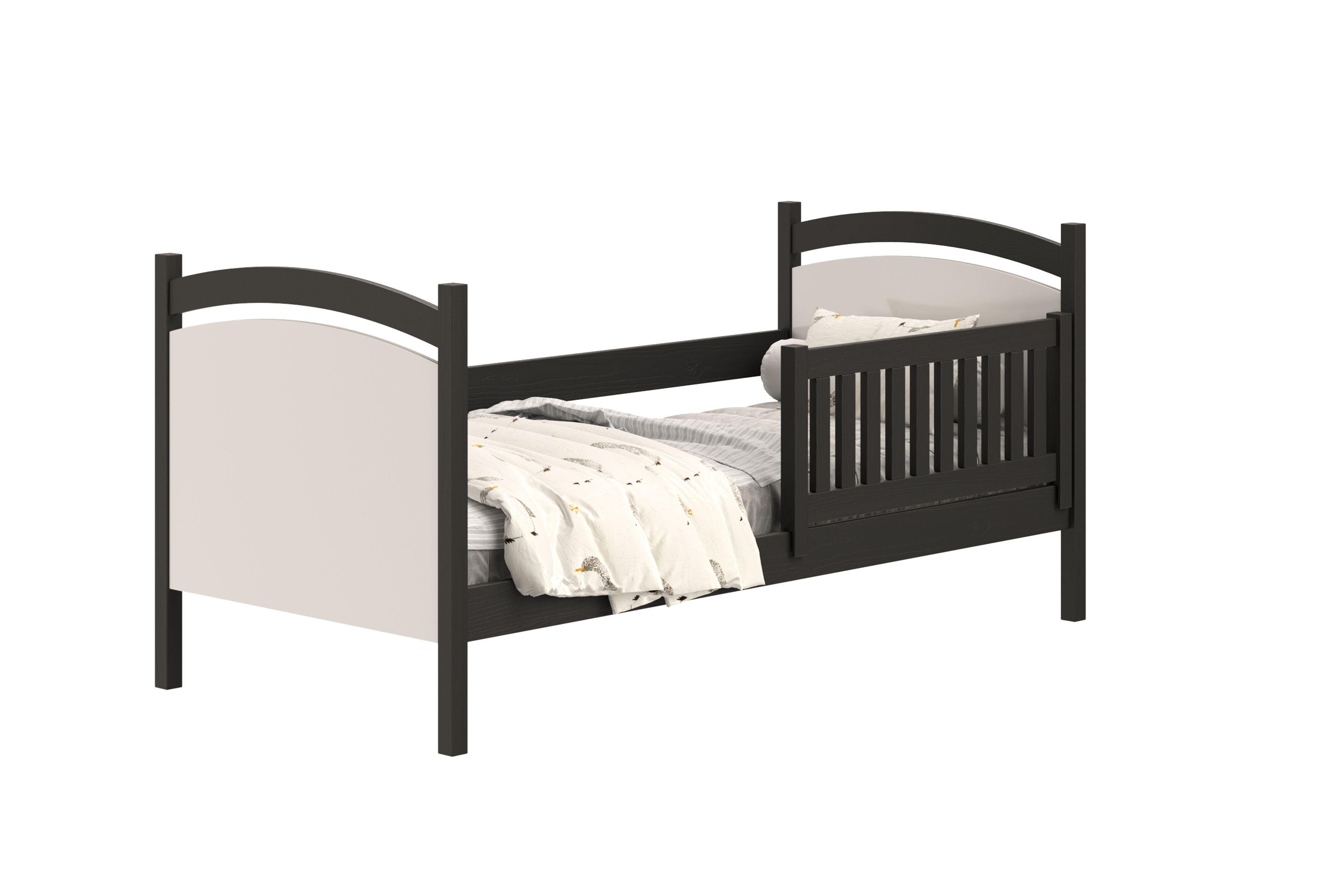 Dětská postel Amely s tabulí na fixy 70x140 cm - černá Postel dzieciece Amely 70x140 z tablica suchoscieralna - černá