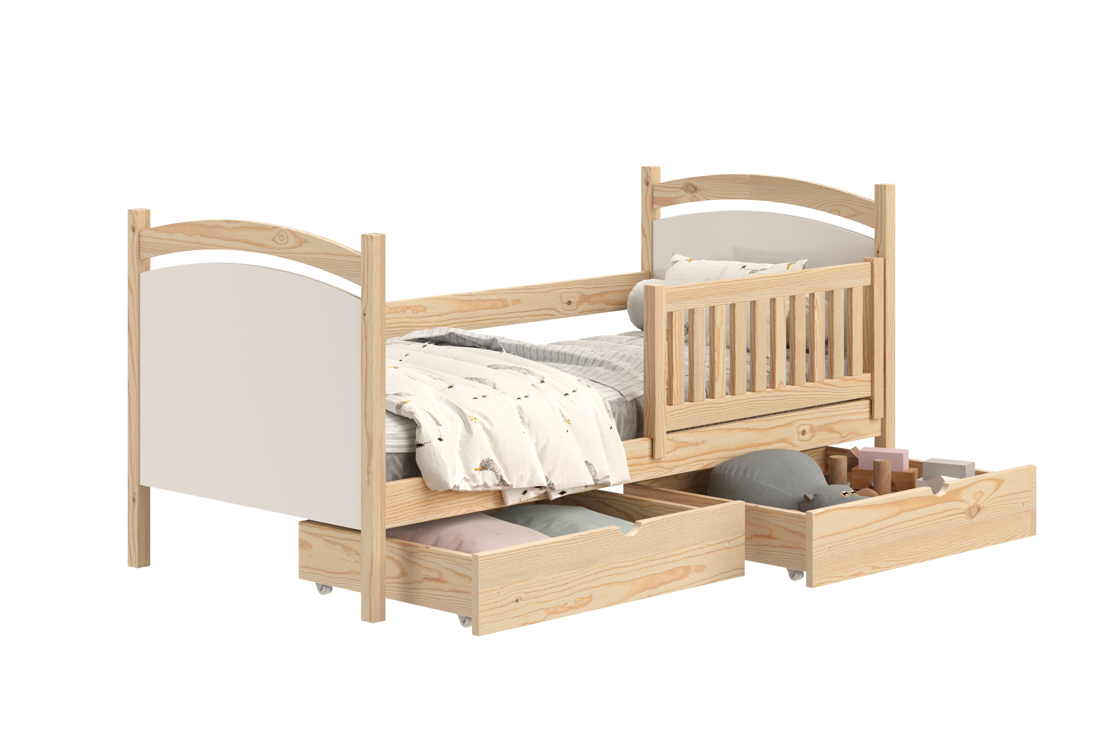 Detská posteľ s tabuľou Amely - Farba Borovica, rozmer 80x180 Posteľ dzieciece Amely 80x180 z tablica suchoscieralna - Borovica 