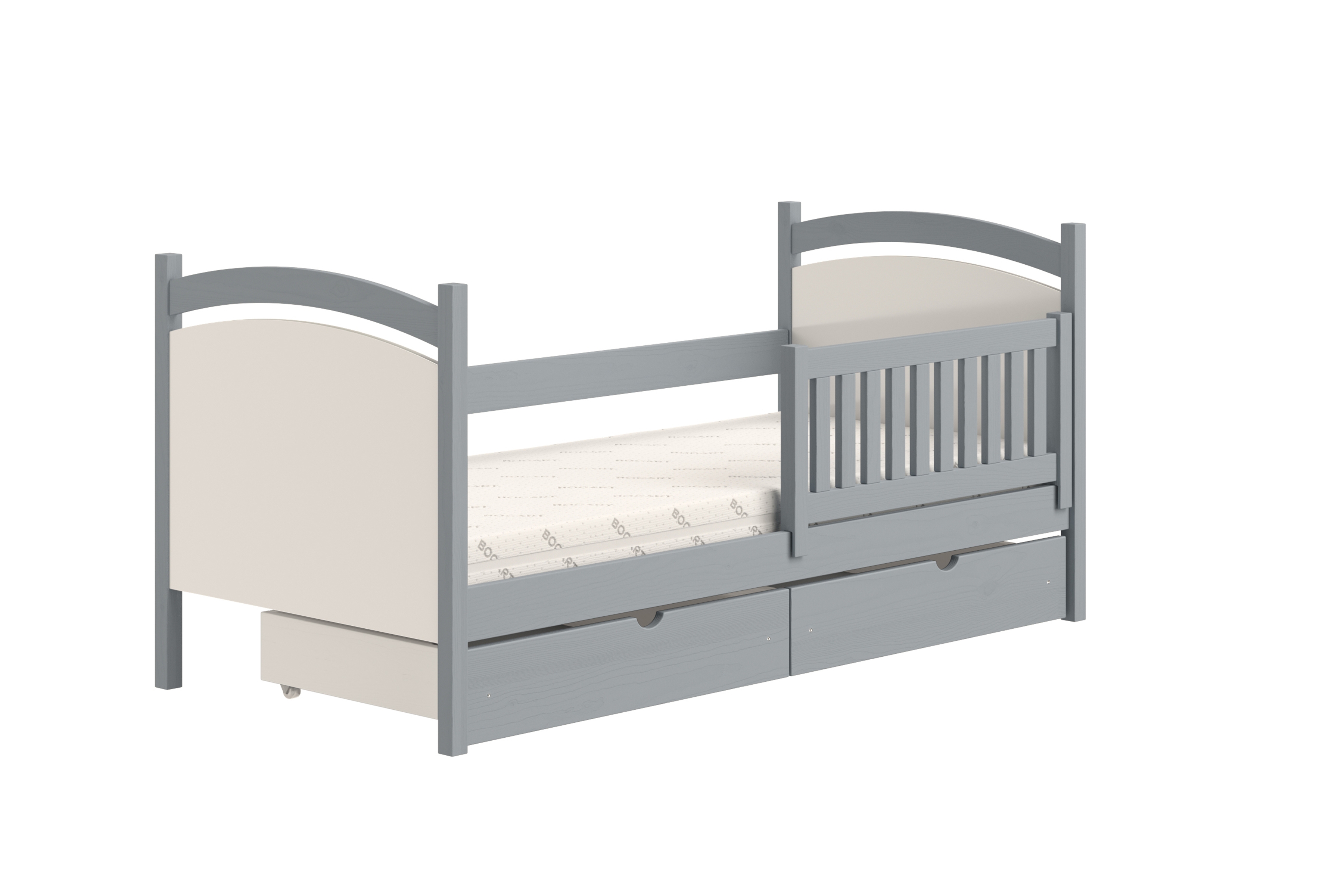 Dětská postel Amely s tabulí na fixy 80x200 cm - šedá Postel dzieciece Amely 80x200 z tablica suchoscieralna - šedá 