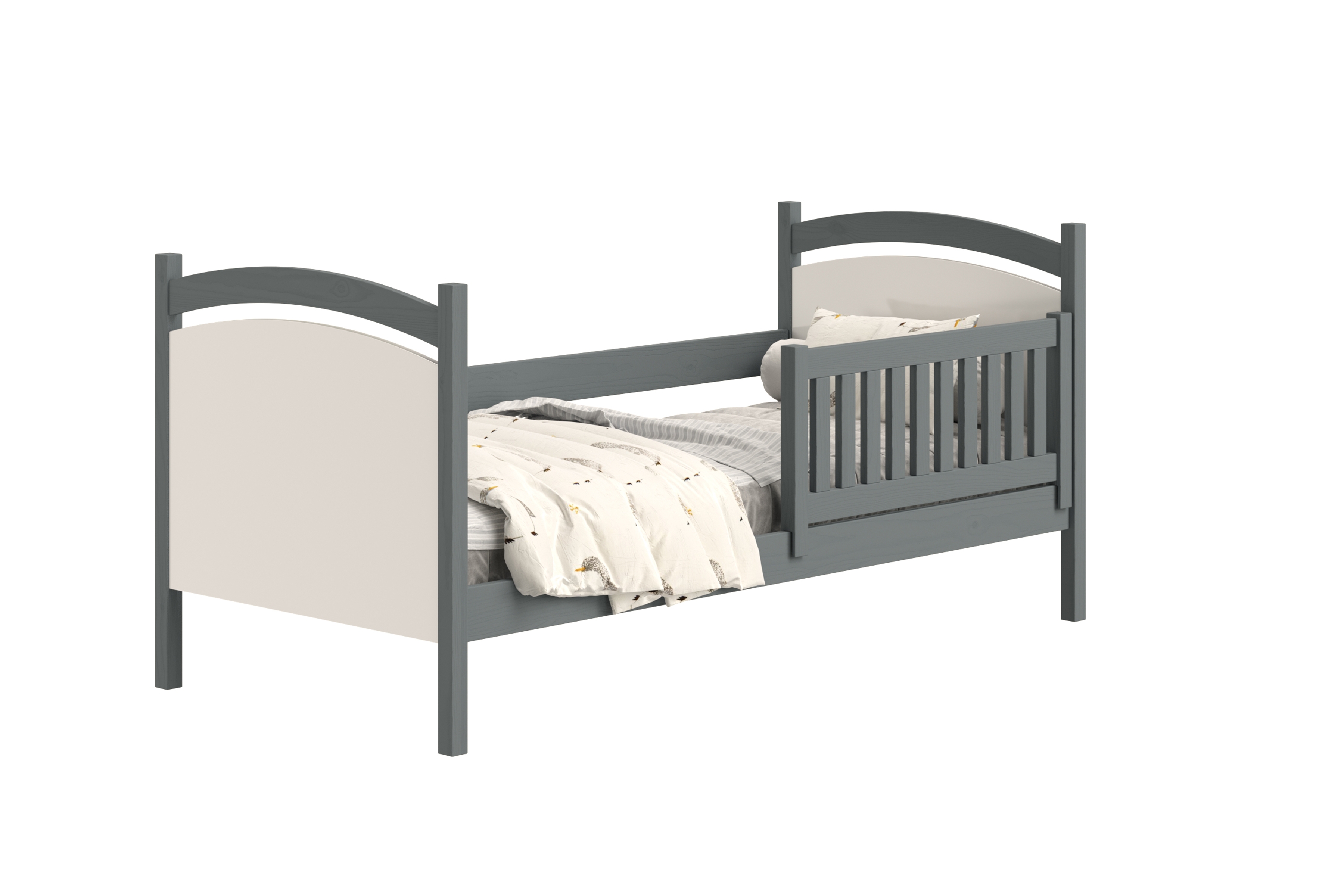 Dětská postel Amely s tabulí na fixy 90x180 cm - grafitová Postel dzieciece Amely 90x180 z tablica suchoscieralna - grafit 