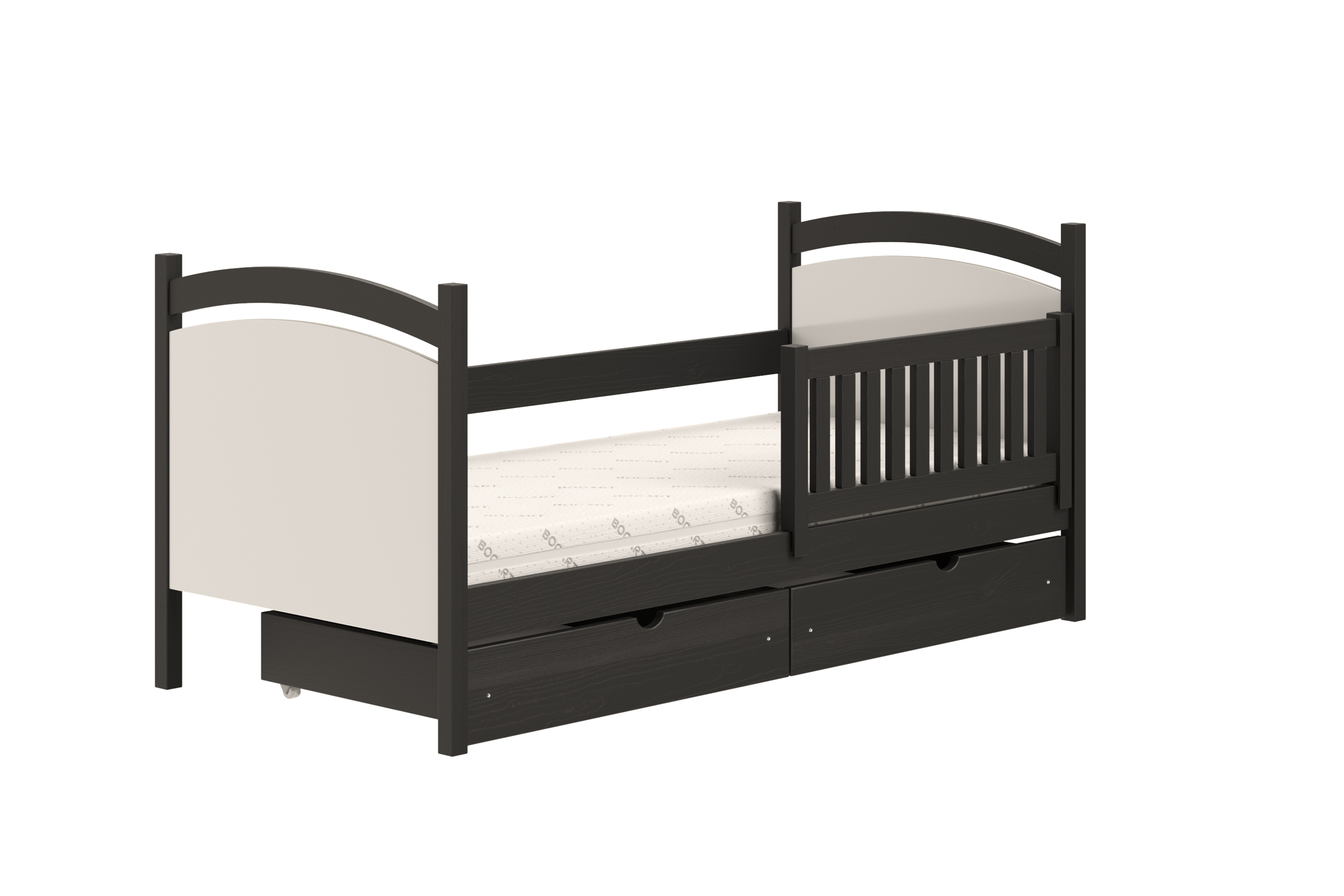 Dětská postel Amely s tabulí na fixy 90x190 cm - černá Postel dzieciece Amely 90x190 z tablica suchoscieralna - černá 