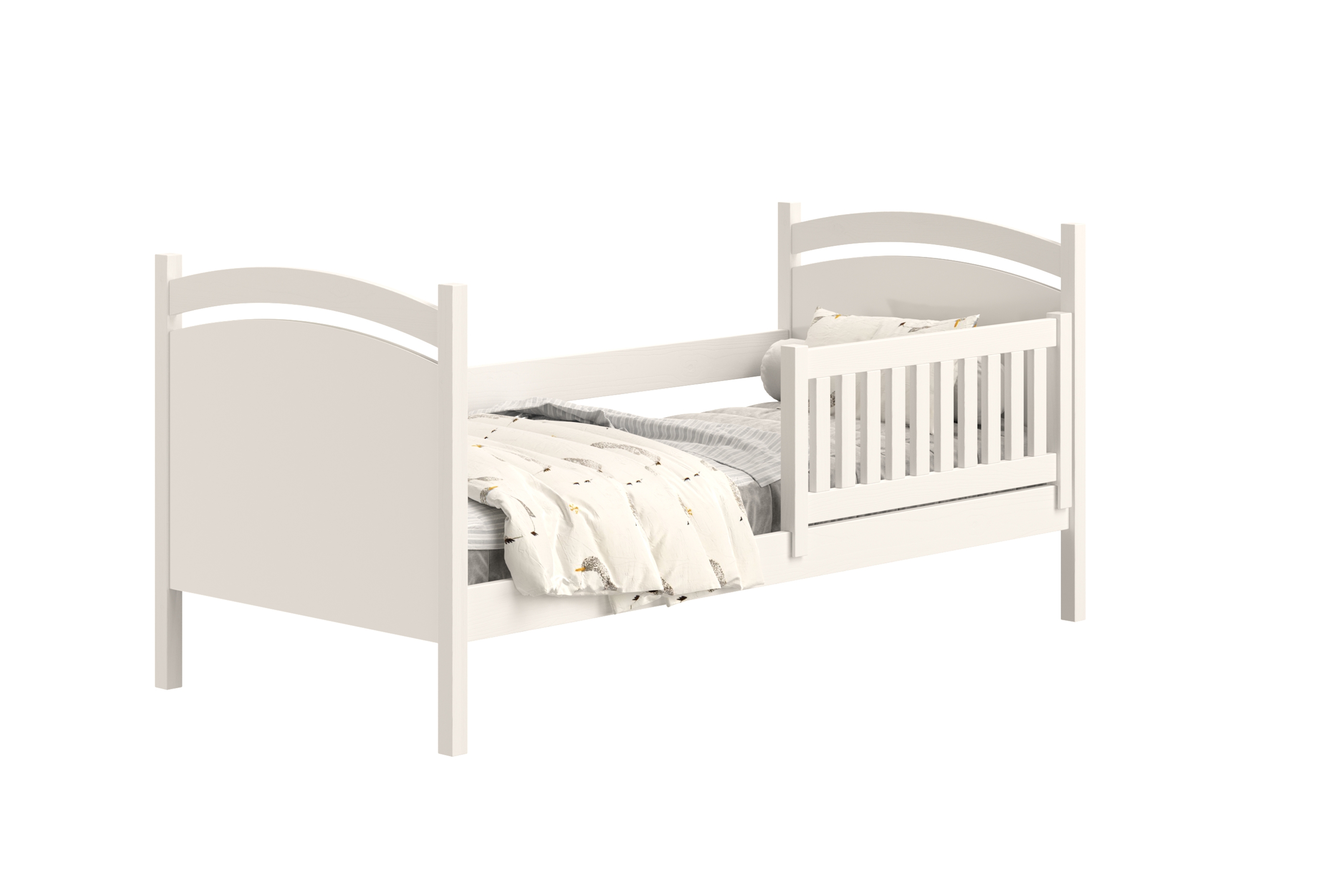 Detská posteľ s tabuľou Amely - biely, 90x200 Posteľ dzieciece Amely 90x200 z tablica suchoscieralna - Biely 