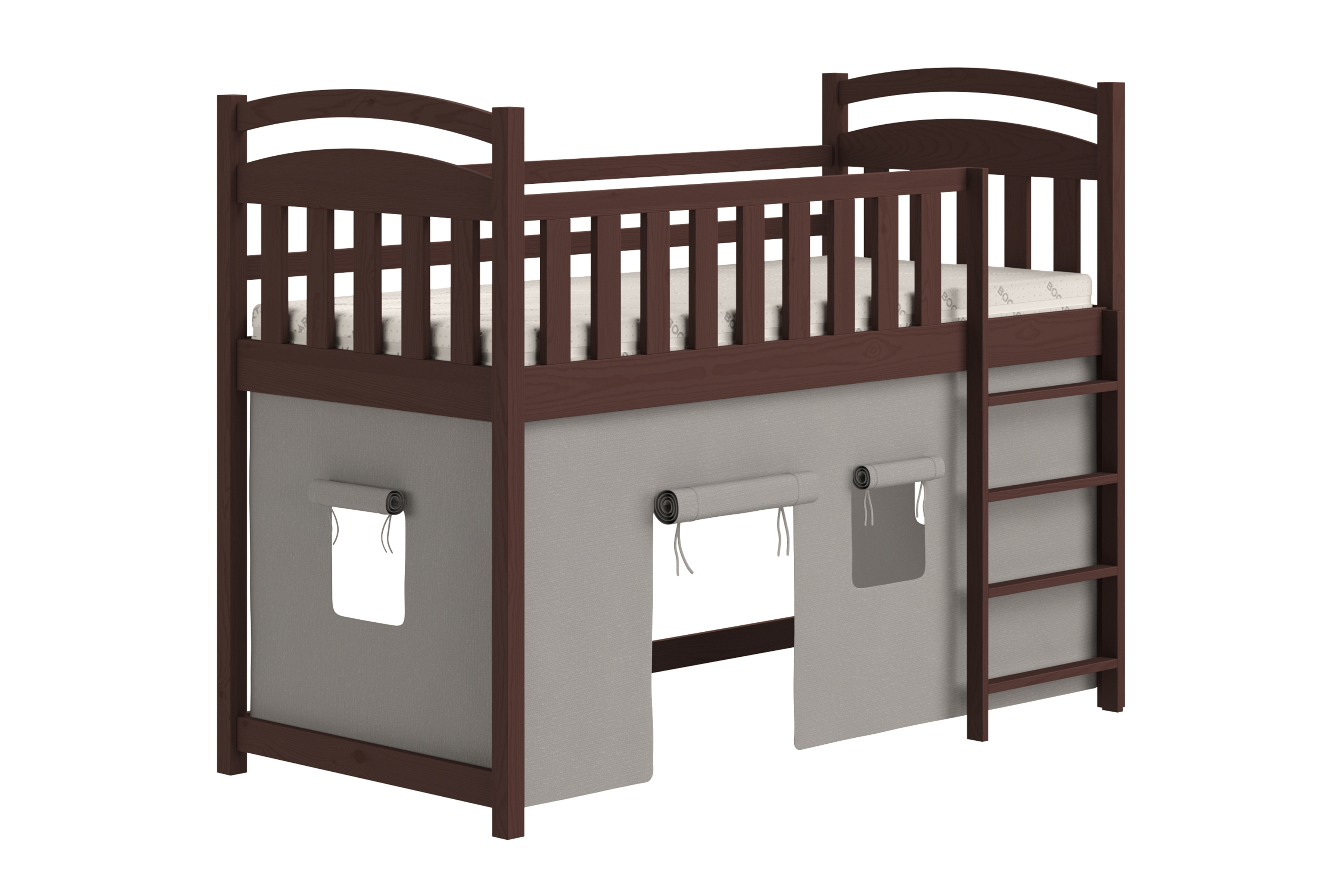 Vyvýšená dětská postel Felixio 80x180 cm - hnědá Postel dzieciece vyvýšená postel Felixio - 80x180 / hnědá