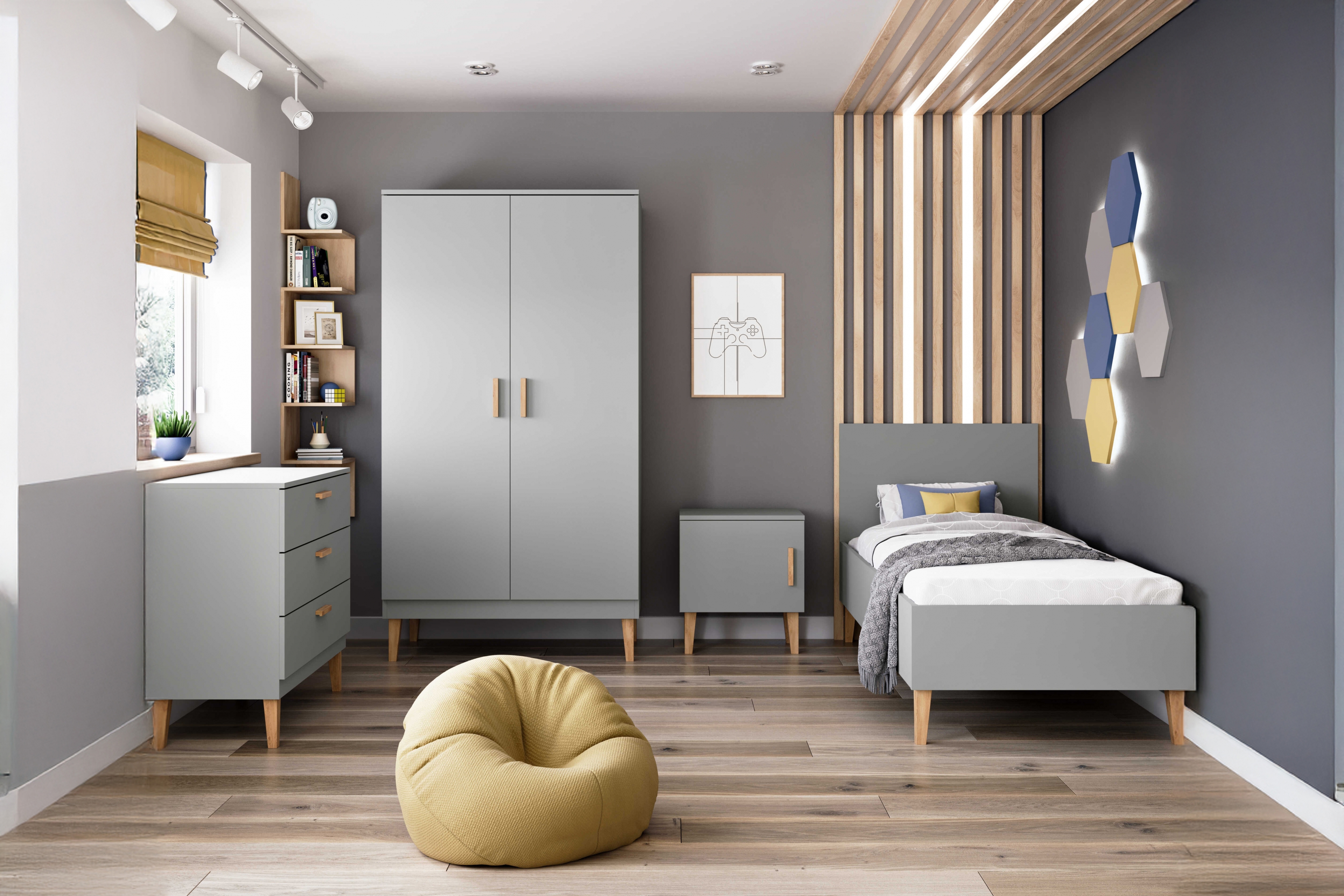 Dětská postel Balio 80x180 cm – šedá Postel dzieciece Balio 80x180 cm - šedá