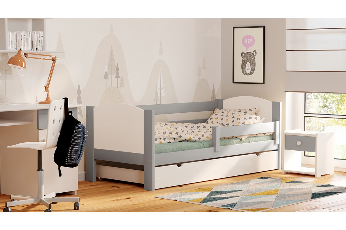 Dětská přízemní výsuvná postel Denis II postel hnědý