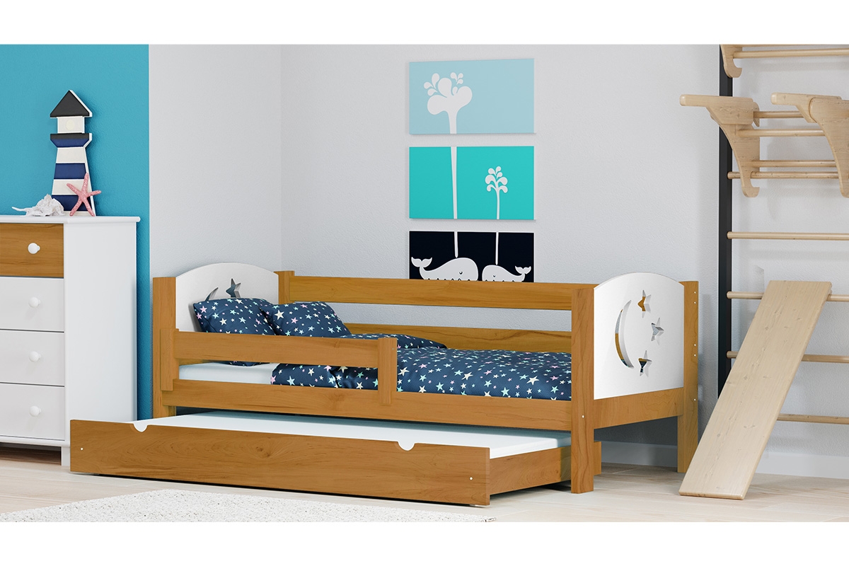 Detská posteľ Denis III hviezdy Posteľ w farbe olchy