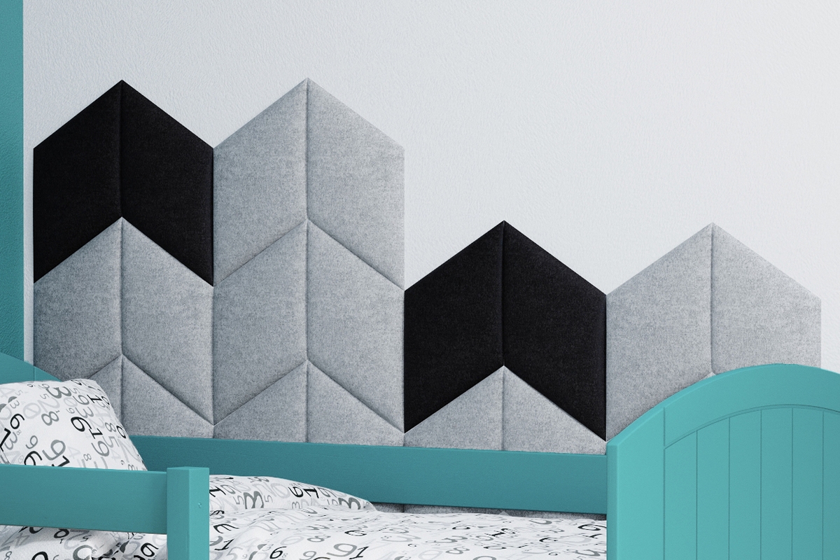 Dřevěná dětská postel Holi čalouněné panely