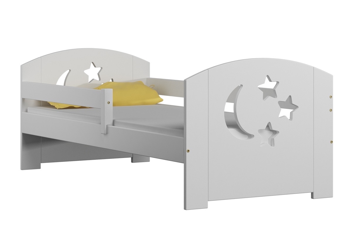 Dřevěná dětská postel Stars Moon DP 021 bílá postel