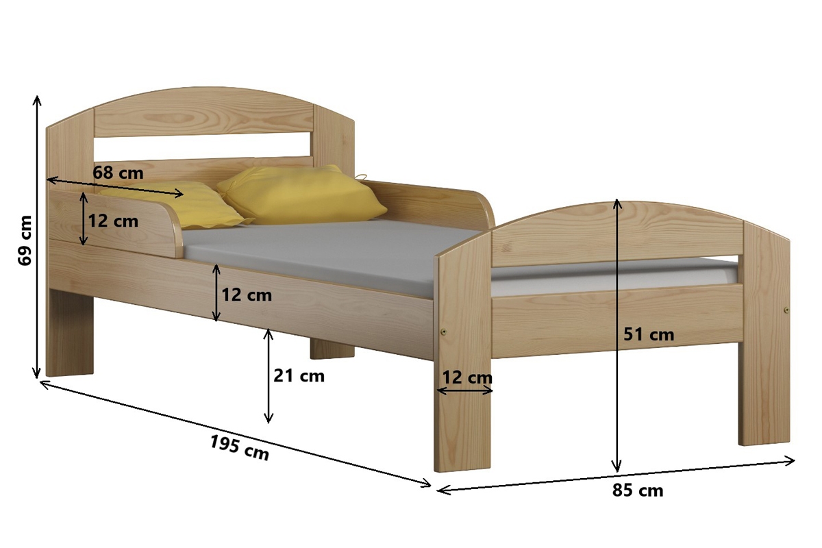 Posteľ pre deti Wiki - Rozmery