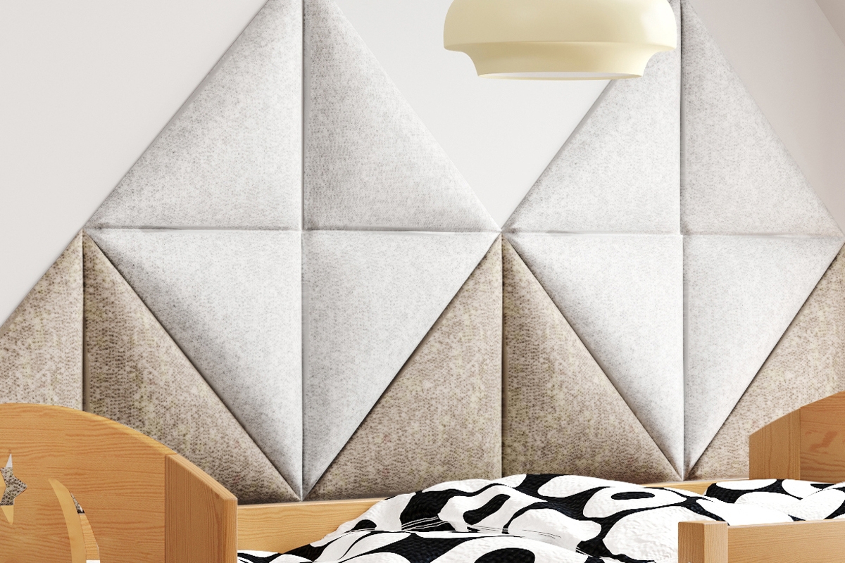 Drevená detská posteľ Stars - Moon DP 021 Certifikát trojkatne panele tapicerowane