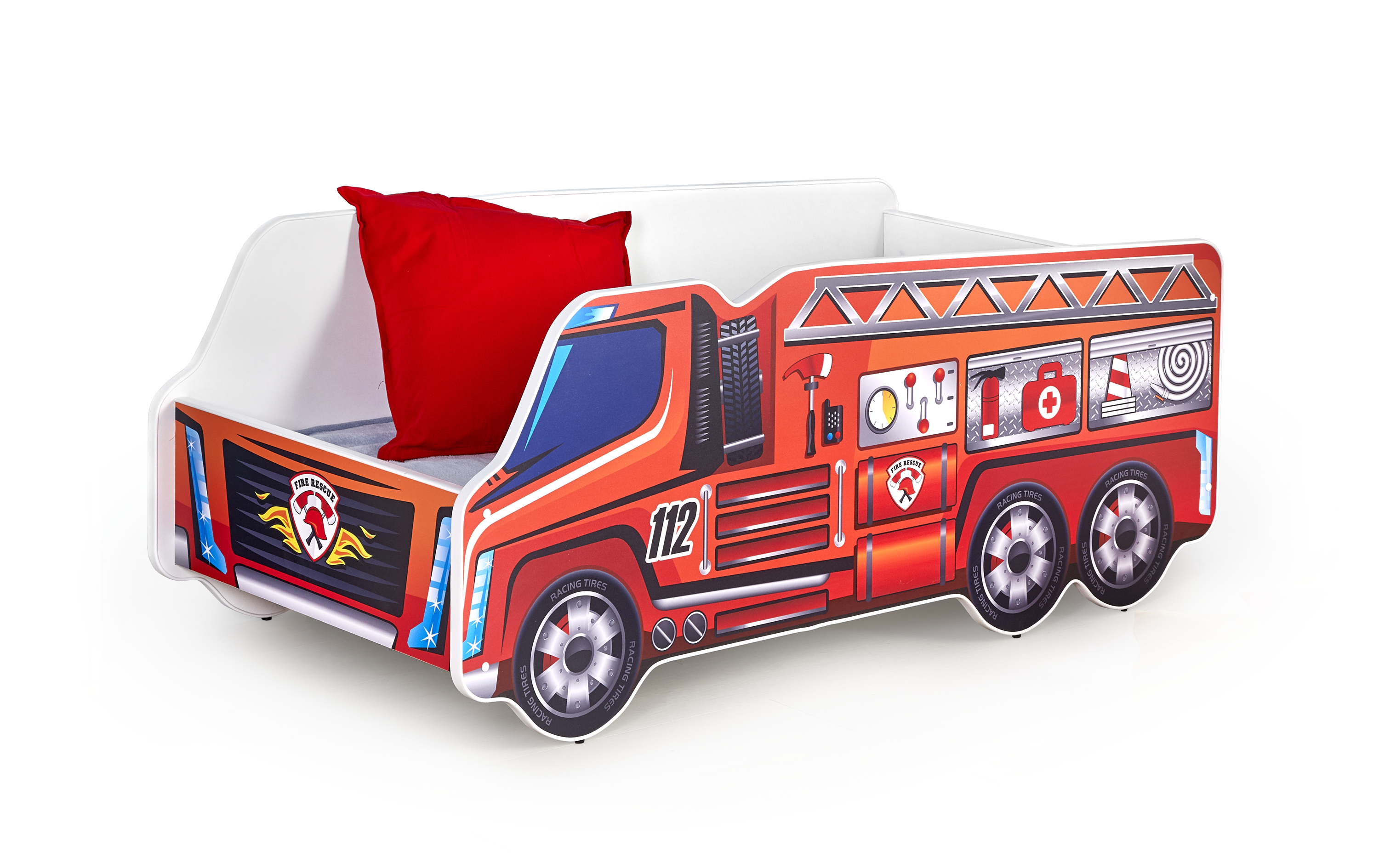 Dětská postel Fire Truck 70x140 - mnohobarevná Dětská postel fire truck 70x140 - mnohobarevný