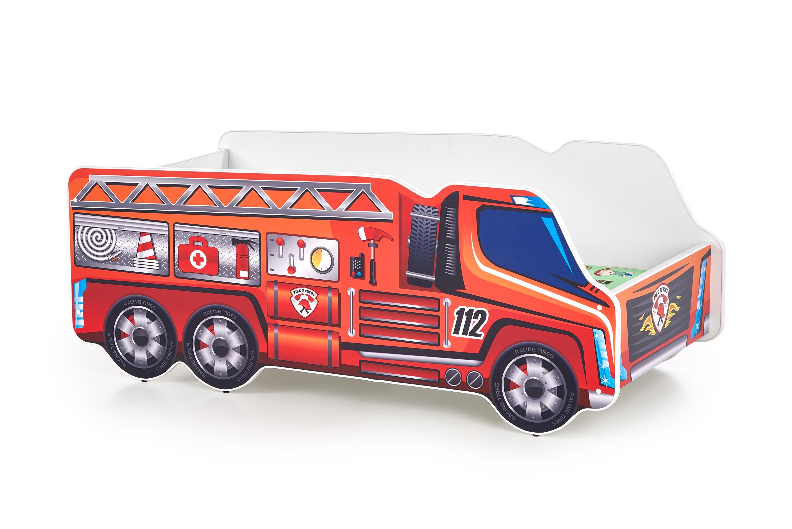 Dětská postel Fire Truck 70x140 - mnohobarevná postel dětské fire truck 70x140 - mnohobarevný