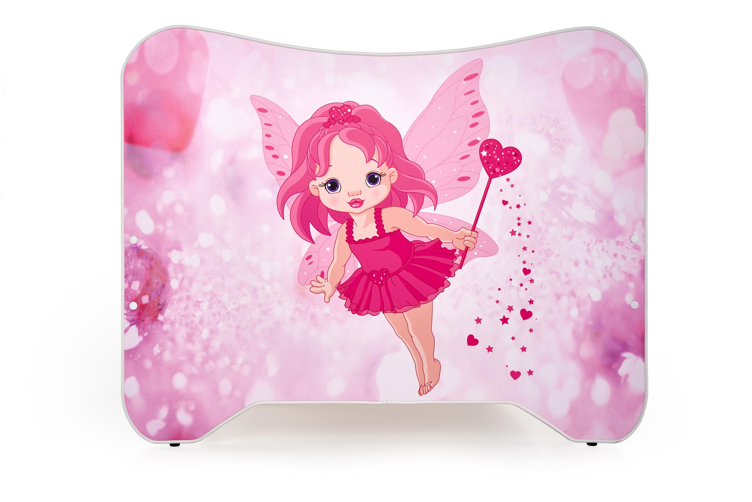 Detská posteľ Happy Fairy - 145x76 cm - biela / ružová Posteľ detská happy fairy - Biely / Ružová
