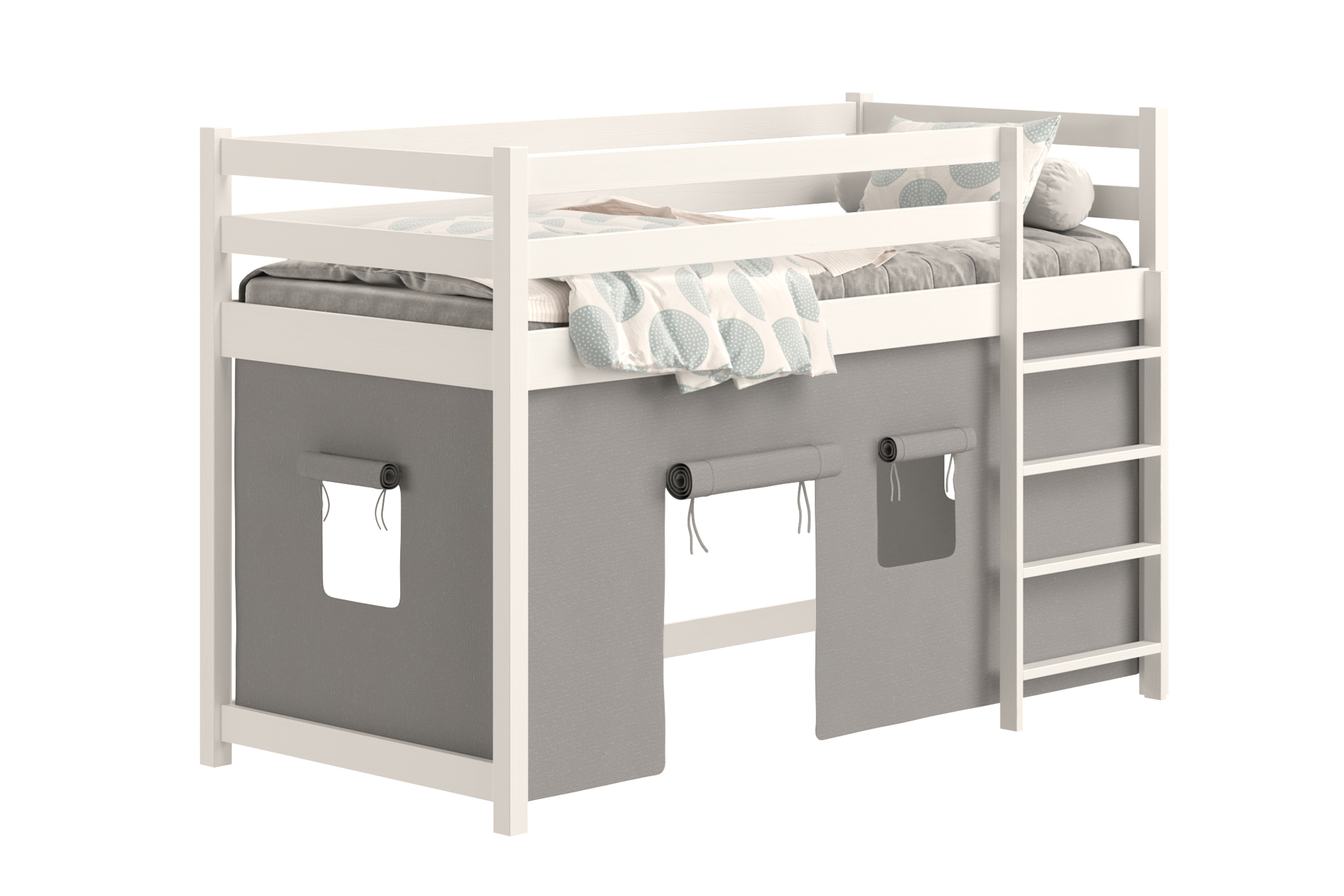 Dětská vyvýšená postel Kubi 80x180 - bílá Postel dzieciece Kubi vyvýšená postel - 80x180 / bílá